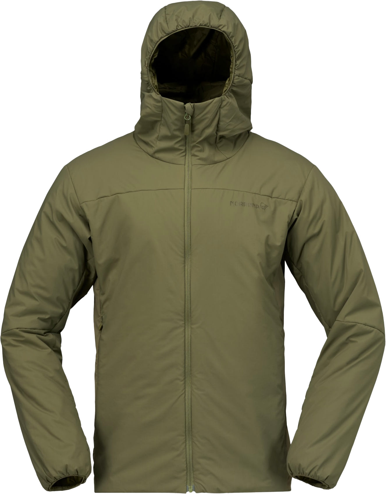 Norrona - Doudoune polyvalente - Femund Thermo60 Zip Hood M Olive Night - Taille L - Kaki