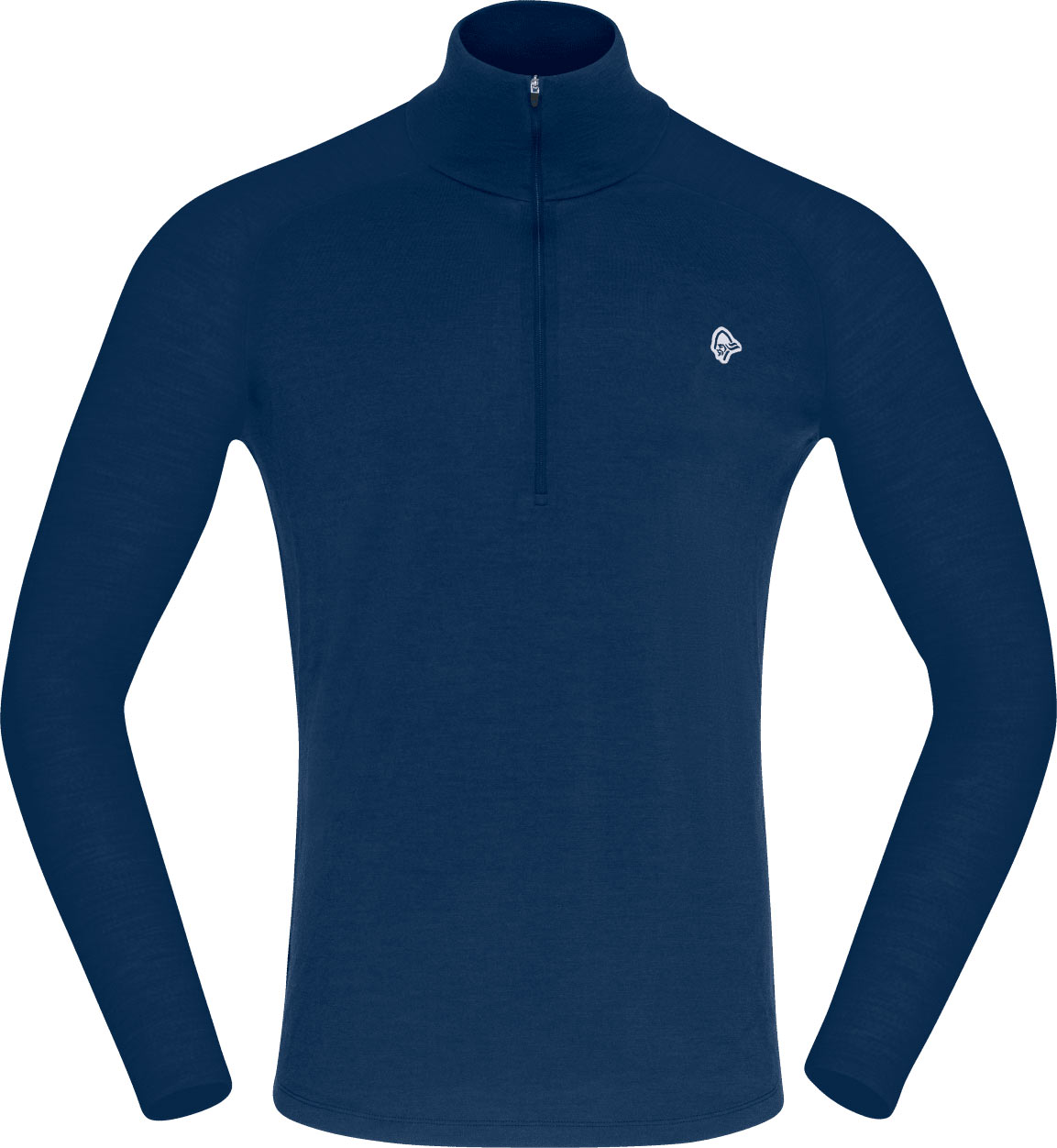 Norrona - Haut en laine de mérinos - Femund PureUll Zip Neck M Indigo Night en Laine - Taille S - Navy