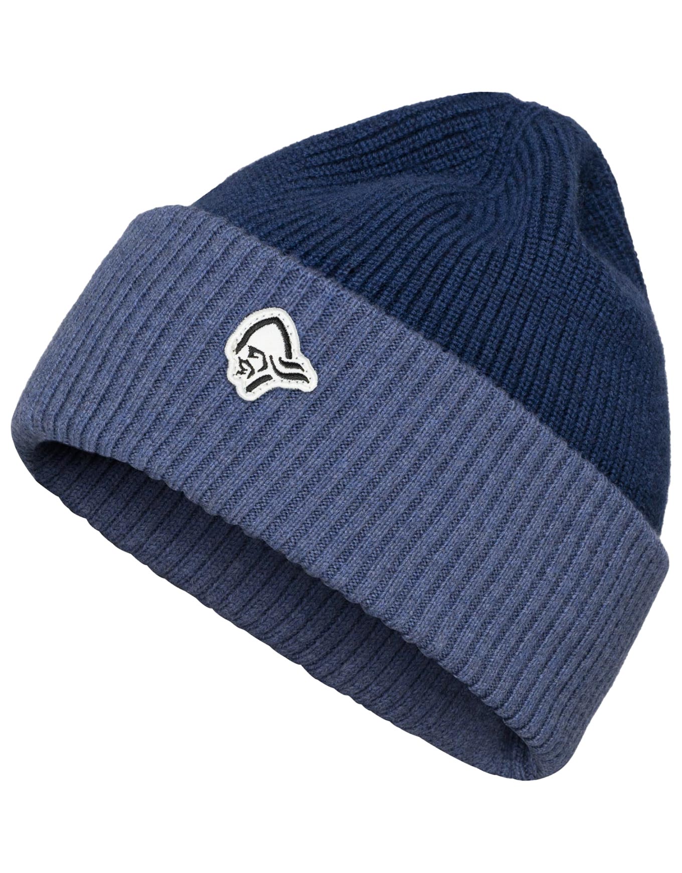 Norrona - Bonnet en coton organique - /29 Heavy Merinoull Contrast Beanie Indigo Night Melange en Laine - Navy