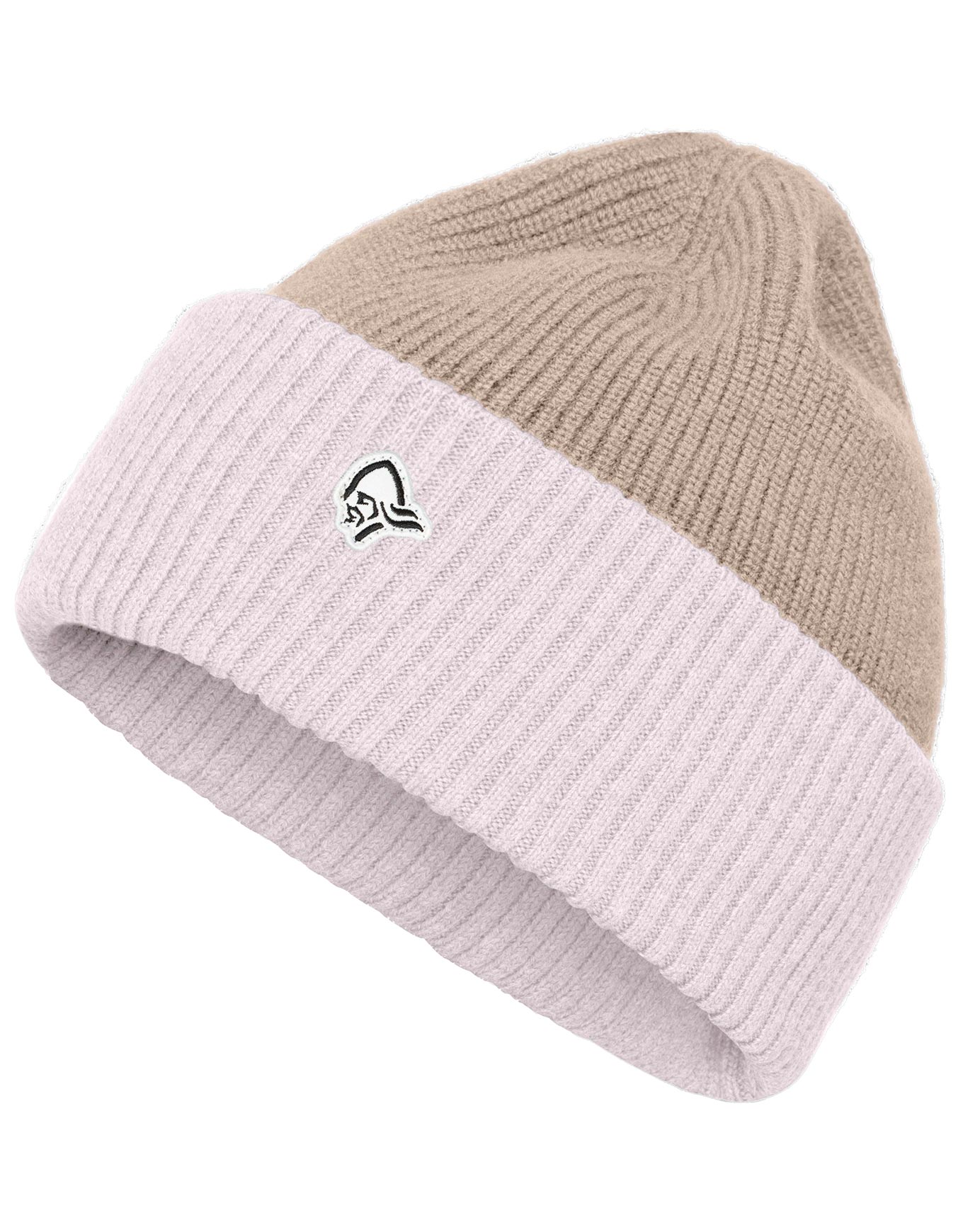 Norrona Mütze aus organischer Baumwolle /29 Heavy Merinoull Contrast Beanie Pure Cashmere für Herren aus Wolle Beige