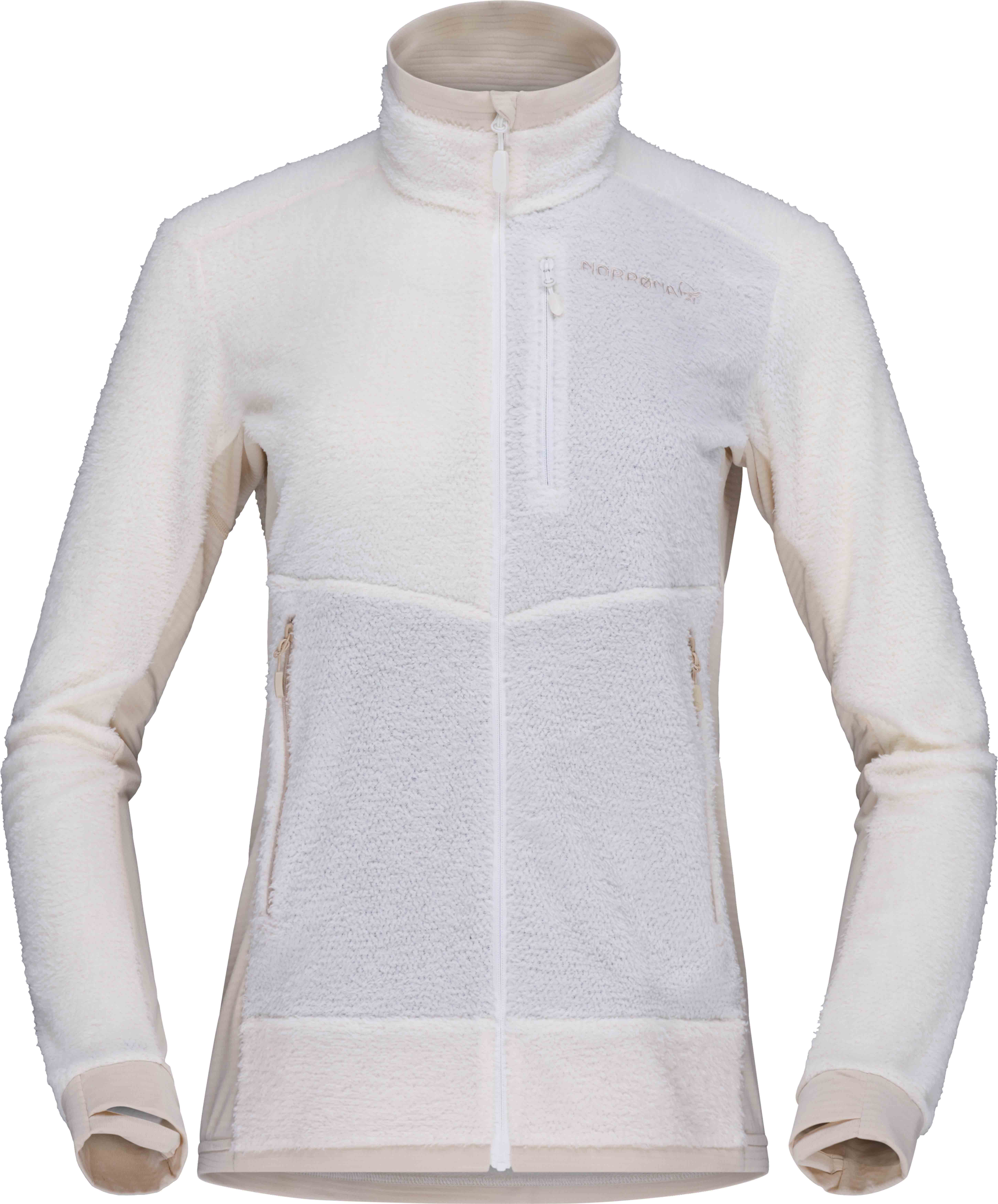 Norrona Leichter, atmungsaktiver Fleece warm™1mit Reißverschluss – Damen / Frauen – Falketind Warm1 Active Jacket W Snow White Oatmeal
