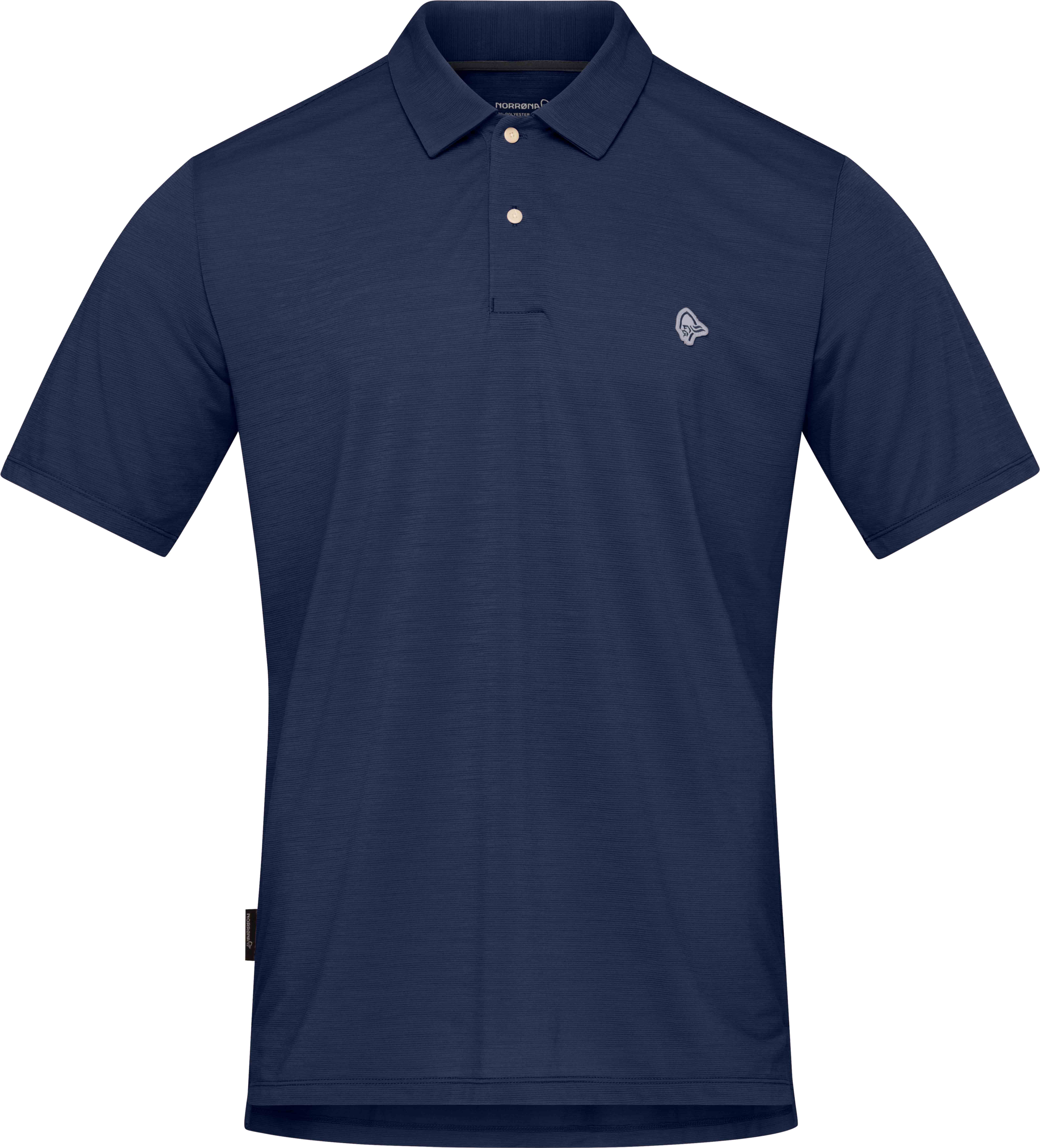 Norrona - Polo en laine de mérinos régulant la température et antiodeur pour alpinisme - Femund Equaliserull Polo Shirt M Indigo Night en