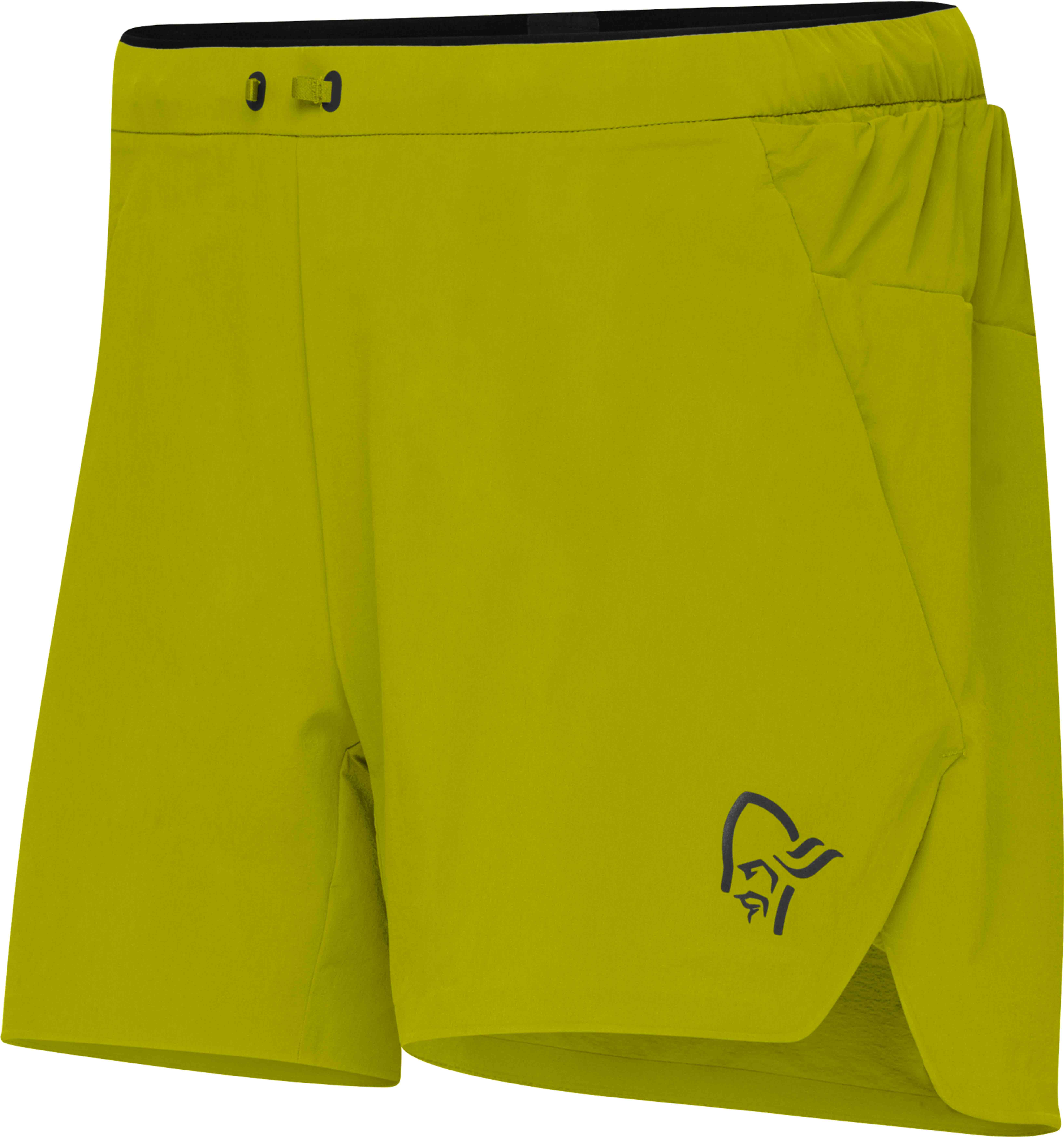Norrona - Short stretch déperlant - Senja Flex1 5" Shorts M Golden Lime en Nylon - Taille L - Jaune