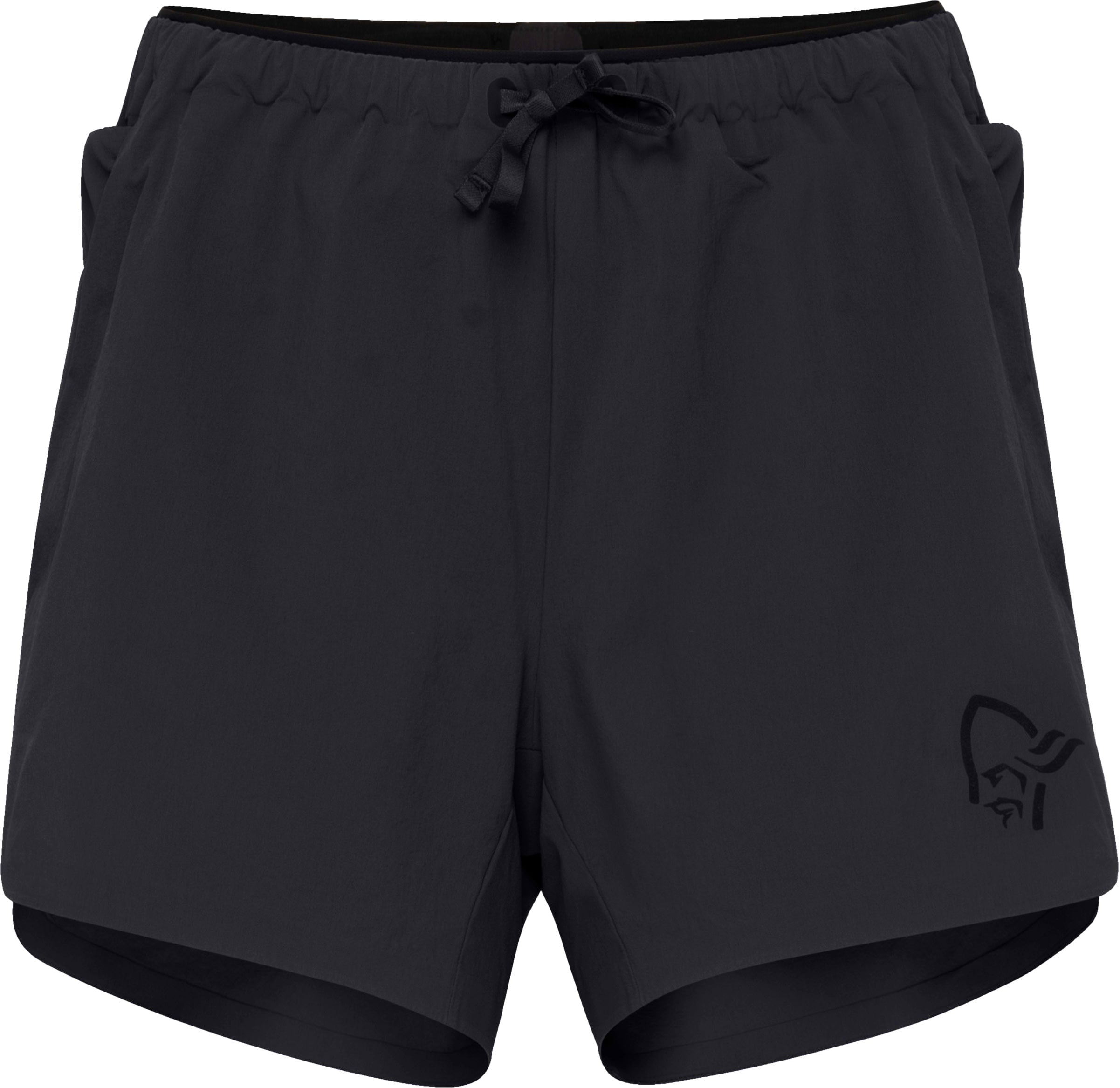 Norrona - Short déperlant stretch respirant - Senja Flex1 4" Shorts W Caviar Black en Nylon - Taille S - Noir