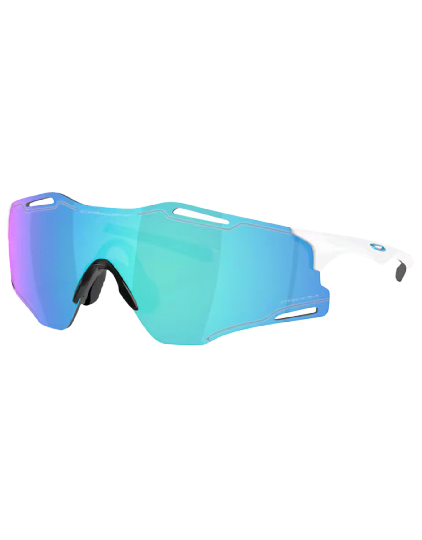 Sonnenbrille Cybr Zero Polished White Prizm Sapphire Weiß