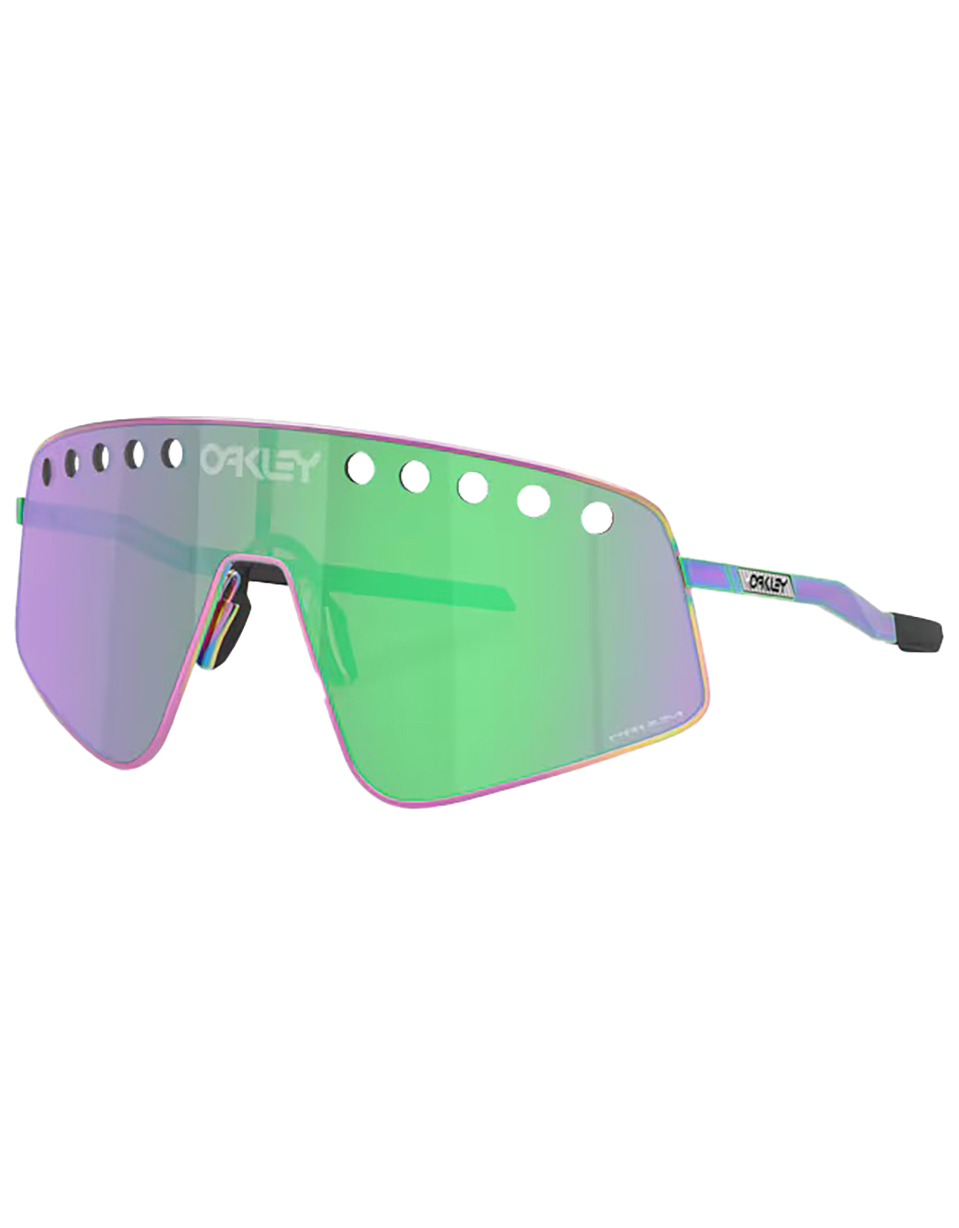 Lunettes de soleil - Sutro TI Sweep Polished Oil Slick Prizm Road Jade en Titane - Violet