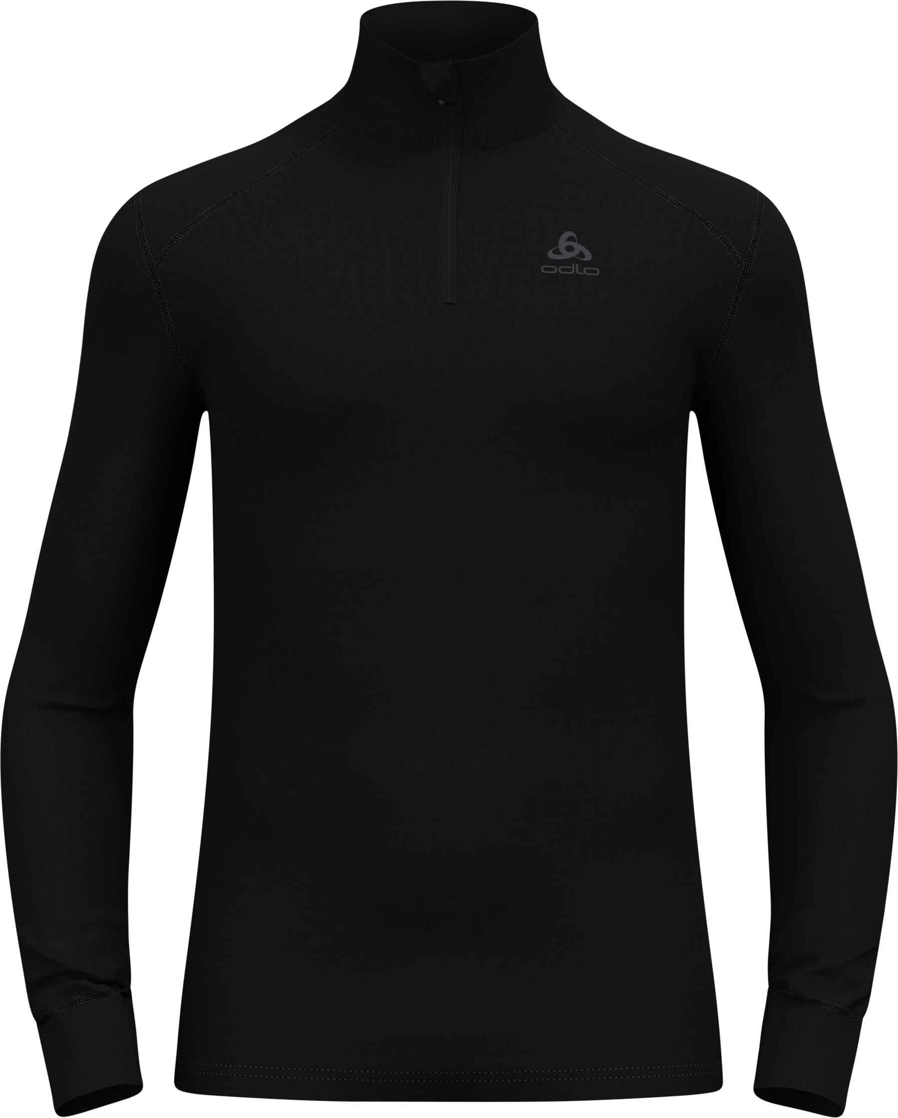 Funktionsunterhemd mit Reißverschlusskragen BL Top Turtle Neck LS Half Zip Active Warm Eco M Black für Herren Größe L schwarz