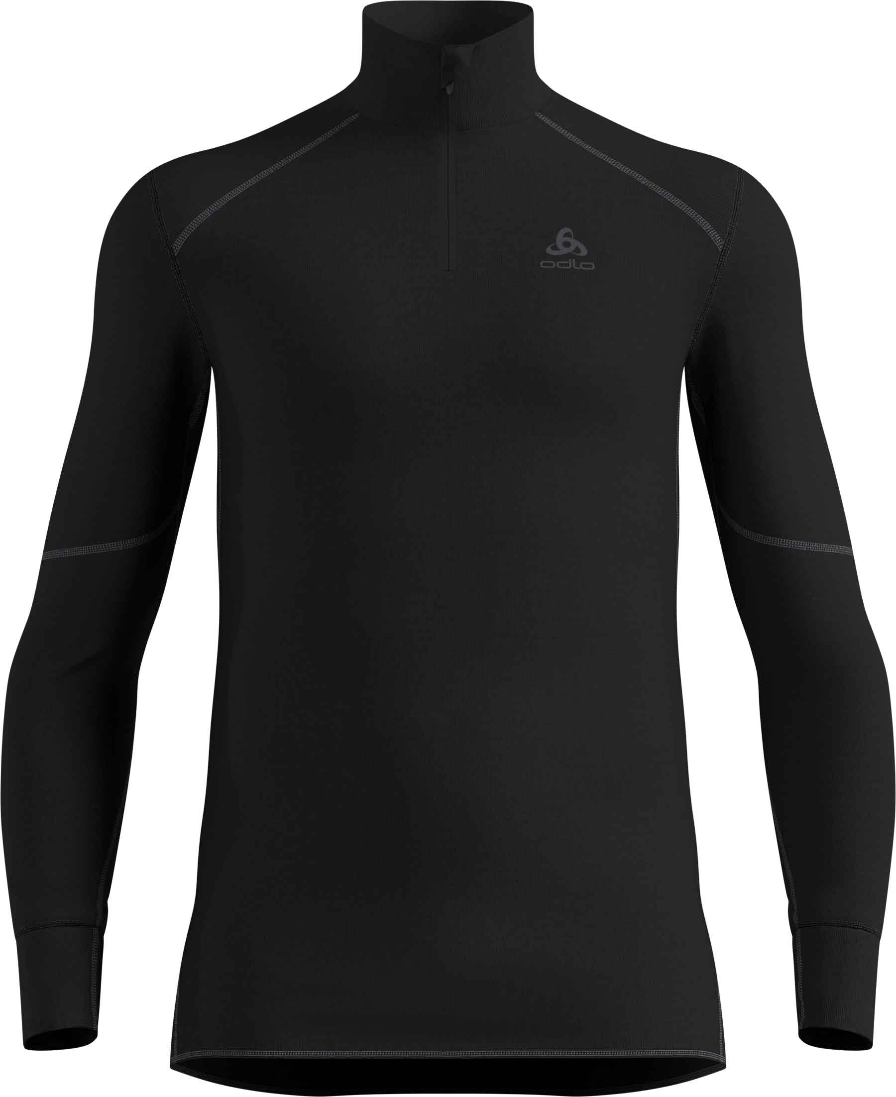 Funktionsunterhemd mit Reißverschluss BL Top Turtle Neck LS Half Zip Active X-Warm Eco M Black für Herren Größe L schwarz