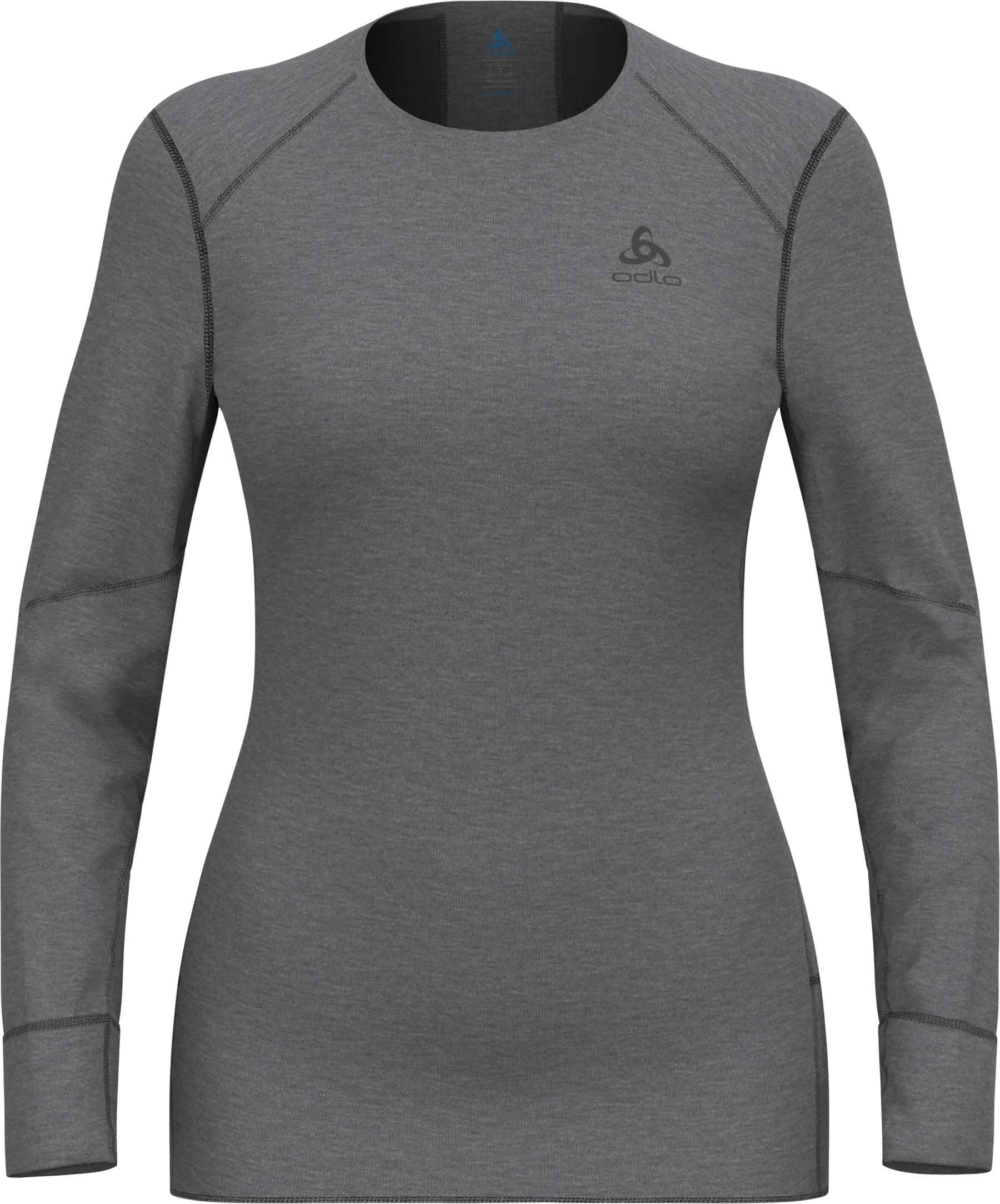 Erste Schicht Technisch BL Top Crew Neck LS Active X-Warm Eco W Steel Grey Melange für Damen Größe L Grau