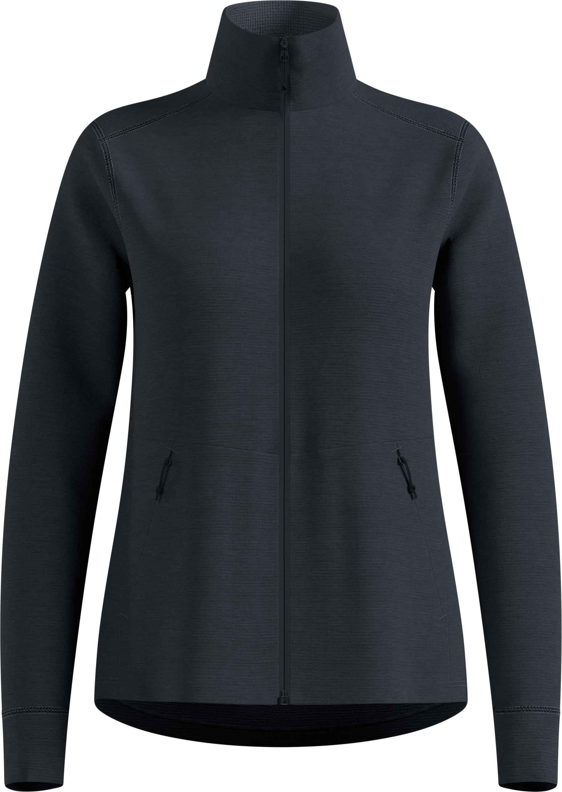 Fleecejacke mit Reißverschluss – Damen / Frau Essential Grid Fleece Mid Layer Full Zip Essential Grid Fleece W Black Melange für Damen
