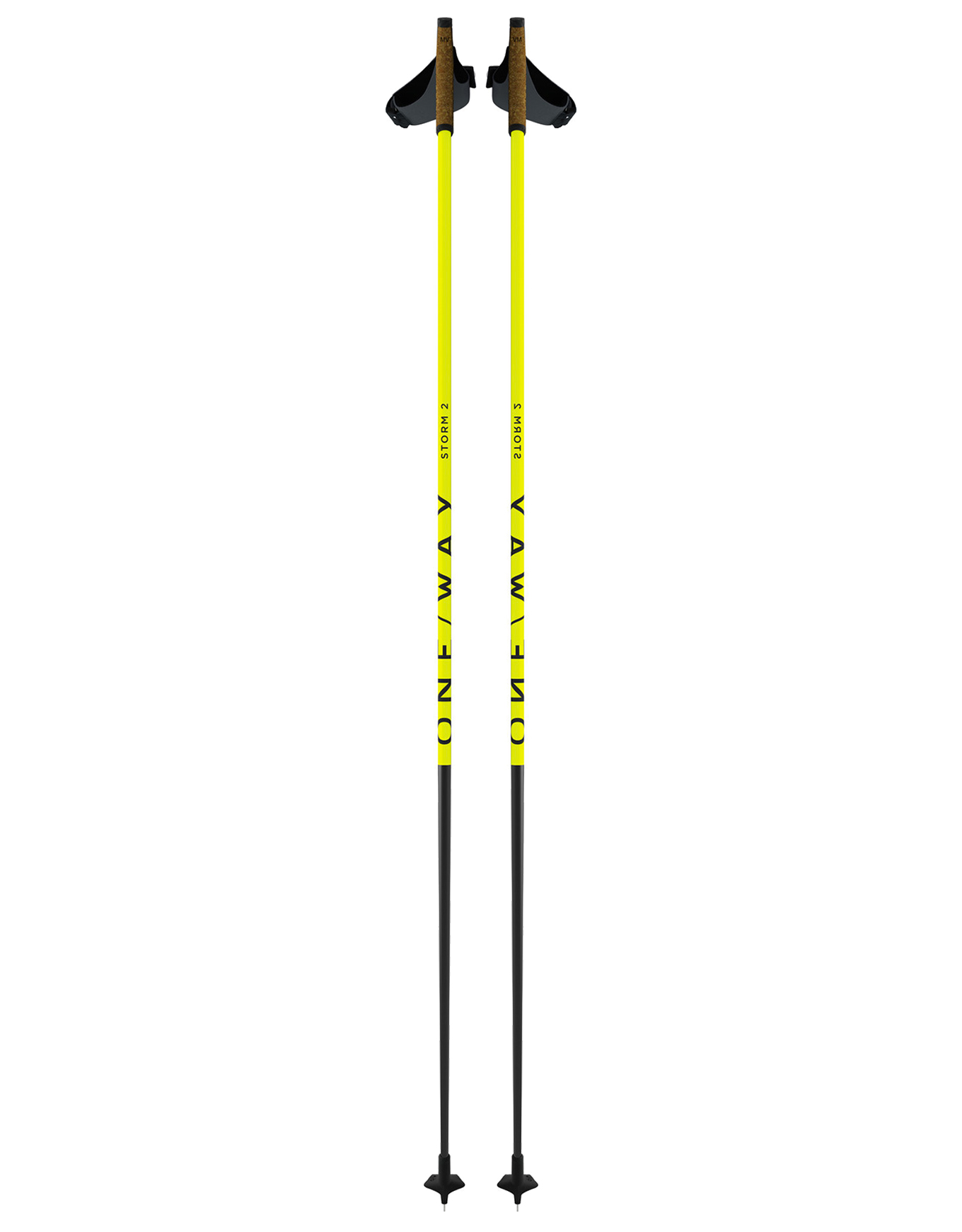 Bâtons de ski nordique - Storm 2 - Taille 160 cm - Jaune