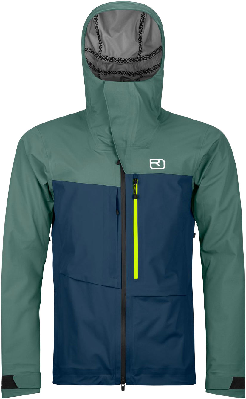 Freeride Jacke 3L Ravine Shell Jacket M Deep Ocean für Herren aus Wolle Größe L Grün