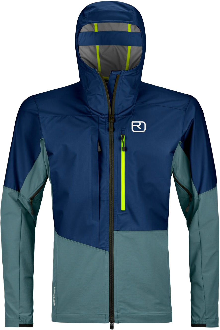 Freeride Jacke Mesola Jacket M Deep Ocean für Herren aus Softshell Größe L Blau