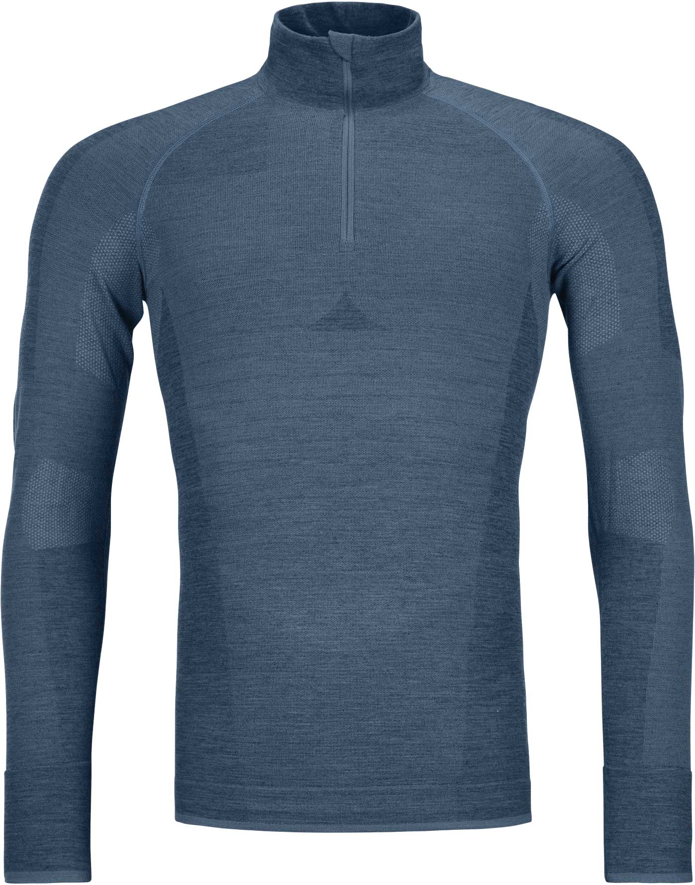 Funktionsunterwäsche aus Merinowolle 230 Competition Zip Neck M Petrol Blue für Herren aus Wolle Größe S Blau
