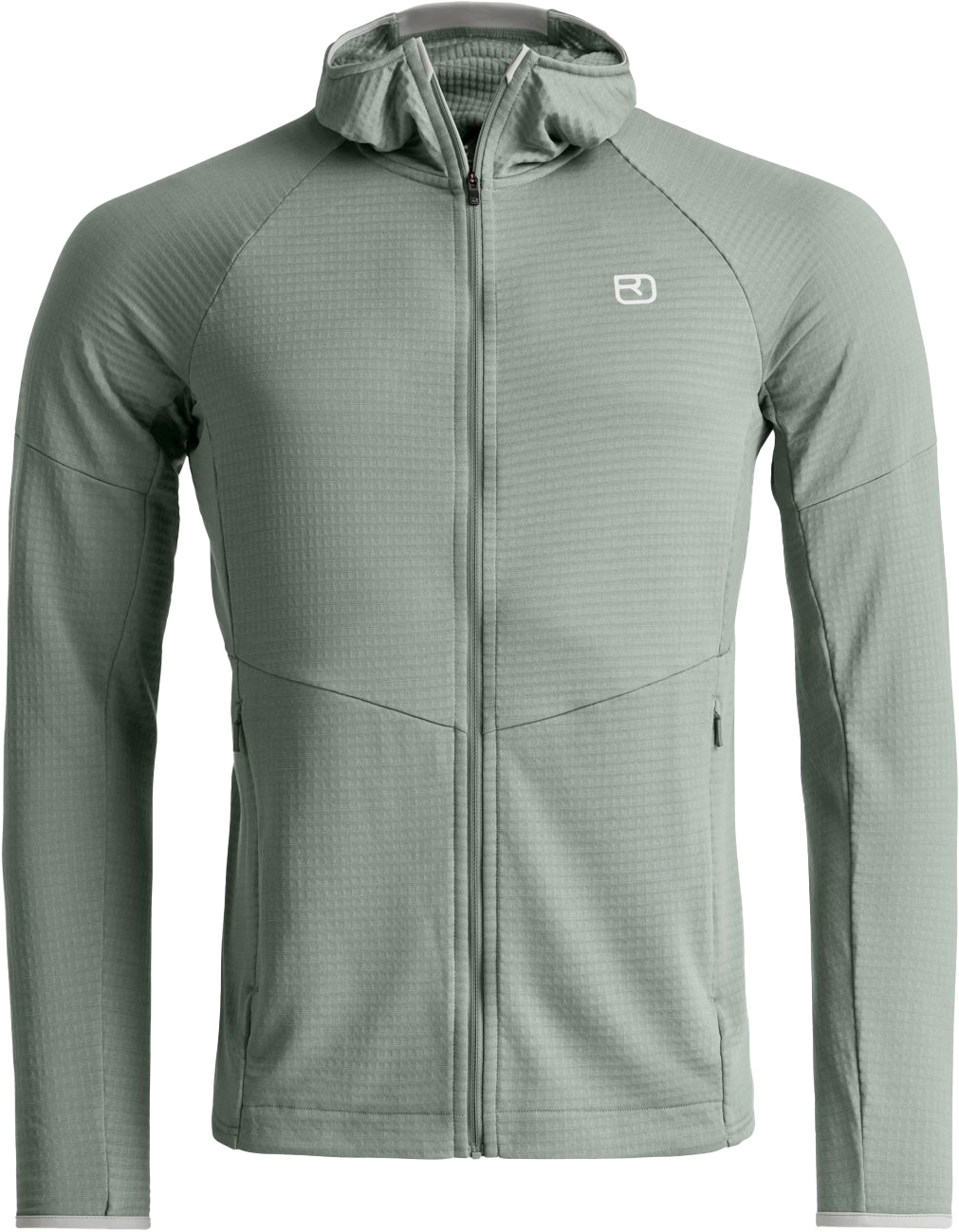Polaire légère mérinos à capuche - Fleece Light Grid Hoody M Green Sage en Laine - Taille M - Vert