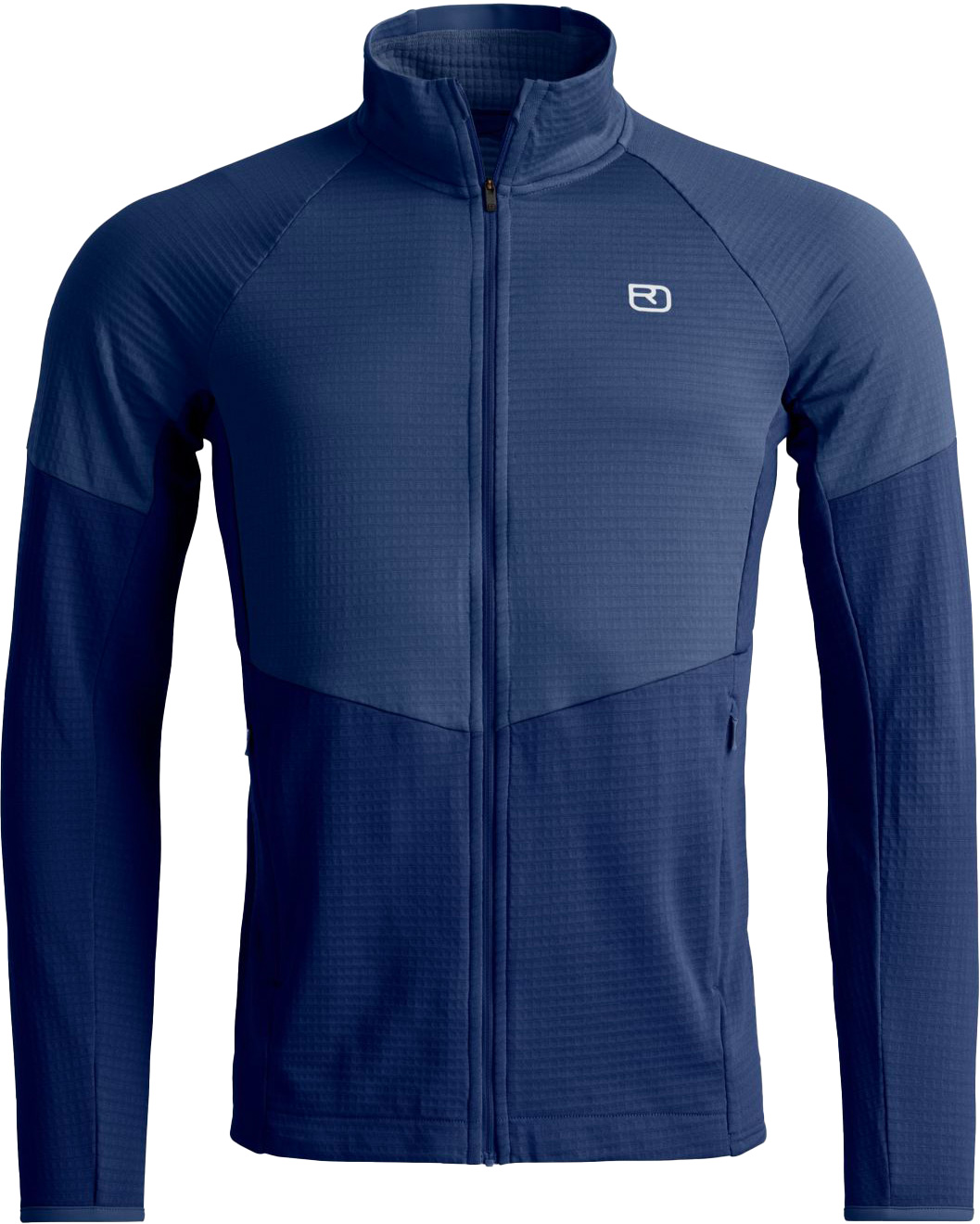 Polaire mérinos légère et respirante - Fleece Light Grid Jacket M Deep Ocean en Laine - Taille M - Bleu