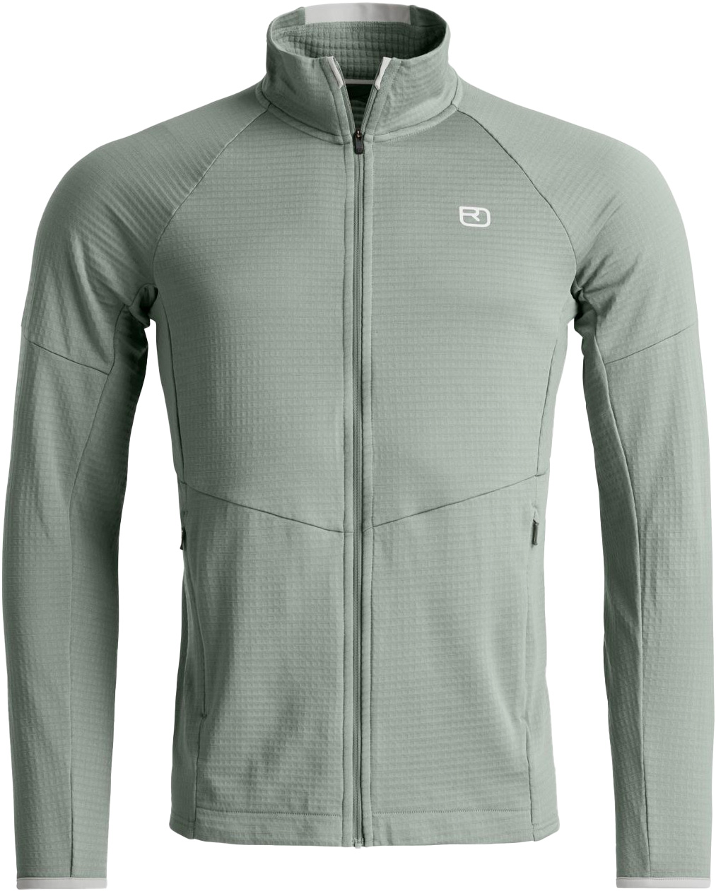 Polaire mérinos légère à col montant - Fleece Light Grid Jacket M Green Sage en Laine - Taille L - Vert