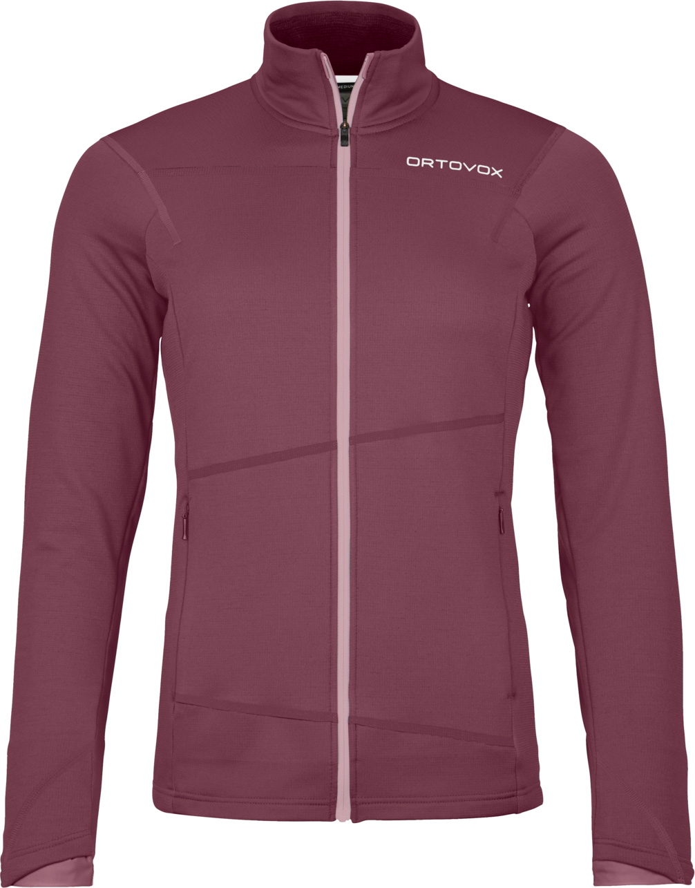 Polaire stretch en laine mérinos zippée - Fleece Light Jacket W Chestnut en Laine - Taille L - Bordeaux