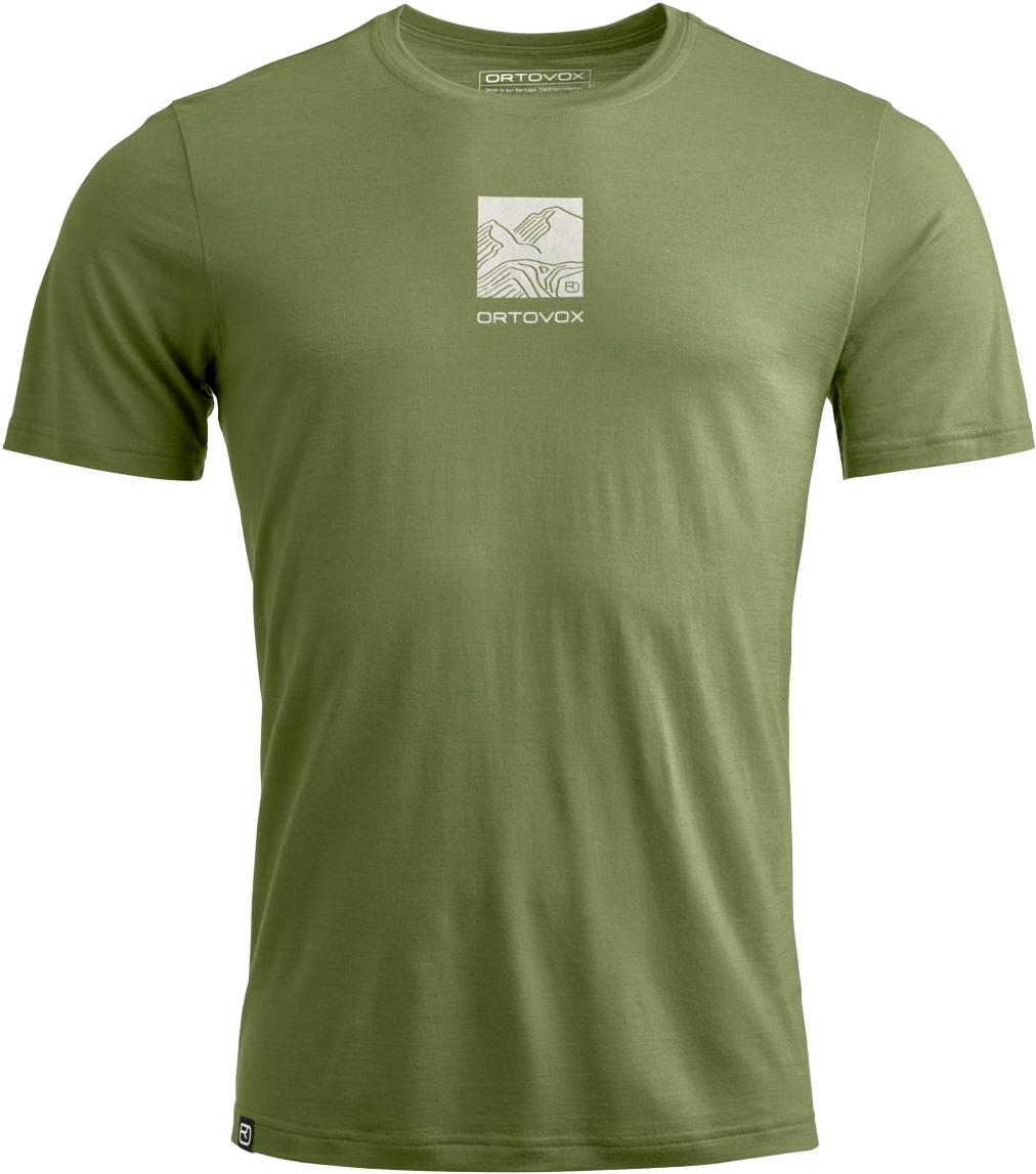 T-shirt de randonnée technique et léger - 120 Cool Tec Abstract T-shirt M Wild Herbs en Laine - Taille XL - Vert