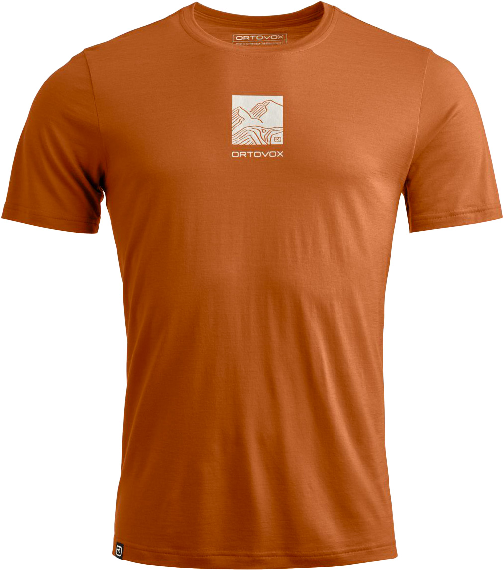 T-shirt de randonnée technique et léger - 120 Cool Tec Abstract T-shirt M Bristle Brown en Laine - Taille M - Marron