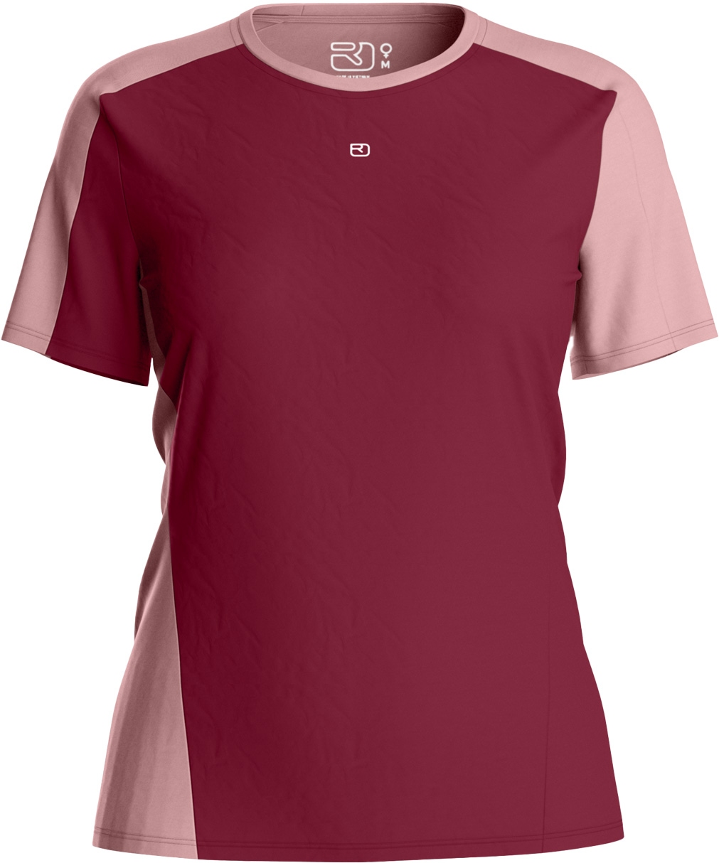 T-shirt de randonnée léger en laine mérinos - 120 Cool Tec Fast Upward T-shirt W Red Malbec en Laine - Taille S - Violet