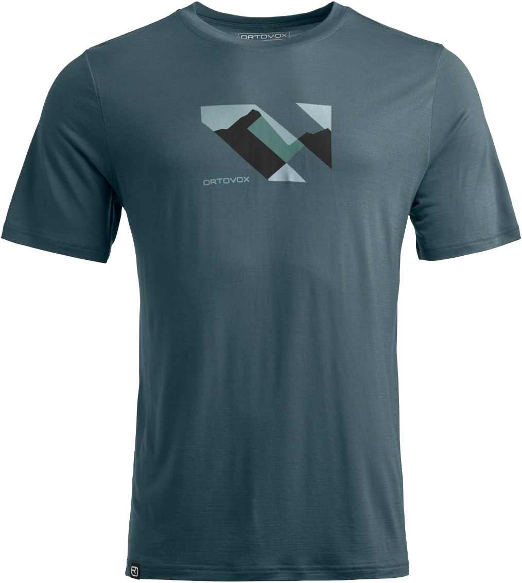 T-shirt de randonnée léger en laine mérinos - 140 Cool Landscape T-shirt M Dark Arctic Grey en Laine - Taille XL - Gris