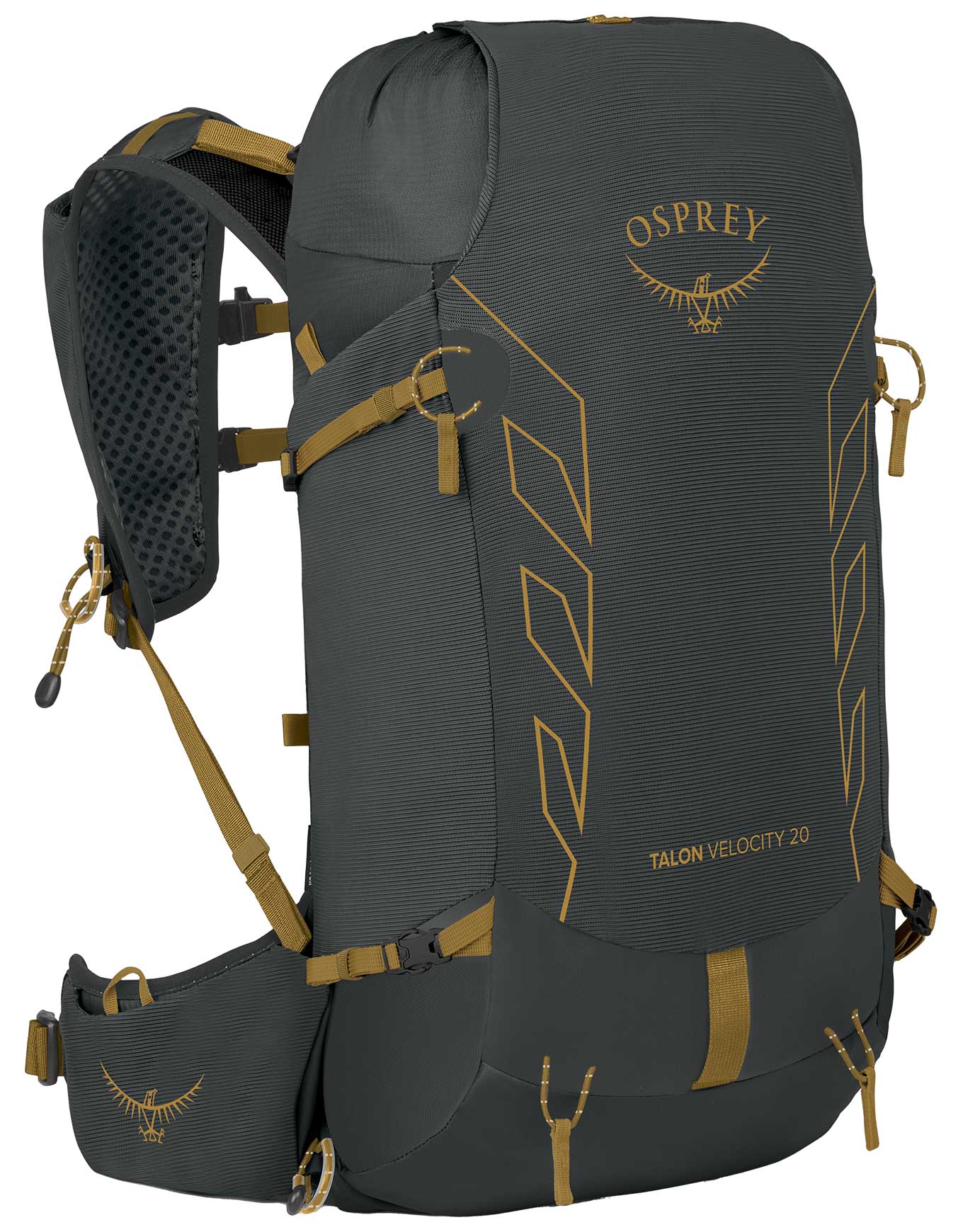 Sac à dos léger et technique - Talon Velocity 20 Dark Charcoal/Tumbleweed Yellow - Taille L/XL - Noir