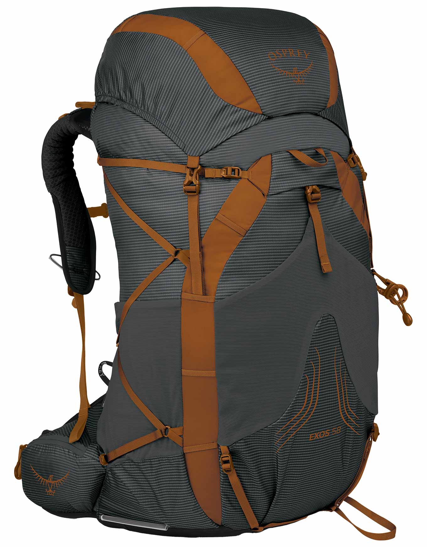 Sac à dos de trekking - Exos 58 Dark Charcoal Grey - Taille L/XL - Gris