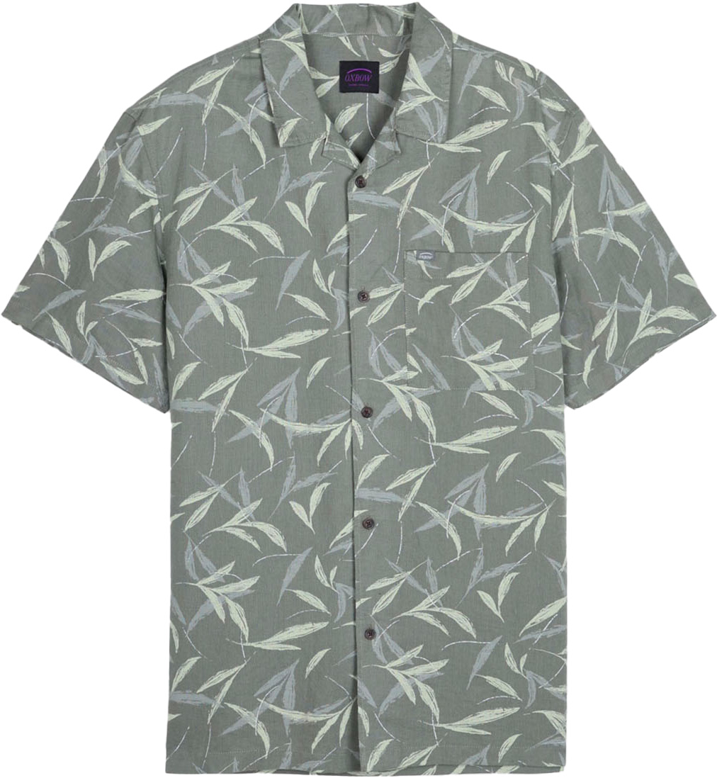 Chemise en lin et coton - Bamboo Shirts M Agave en Coton - Taille M - Vert