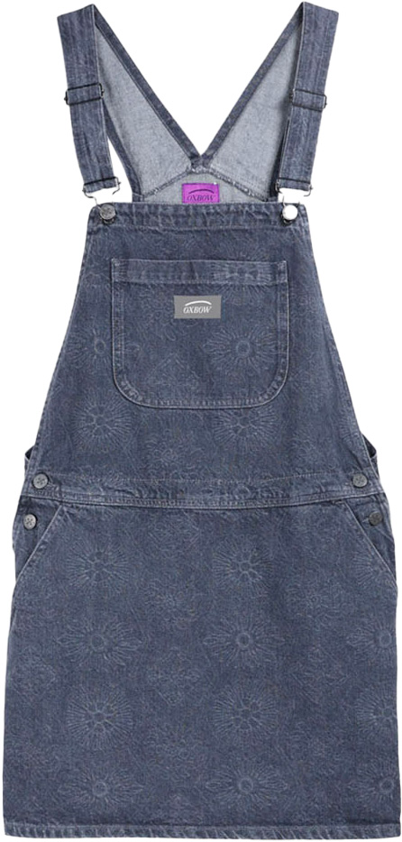 Robe salopette en jean décontractée - Motel Dresses W Dark Grey en Coton - Taille L - Navy