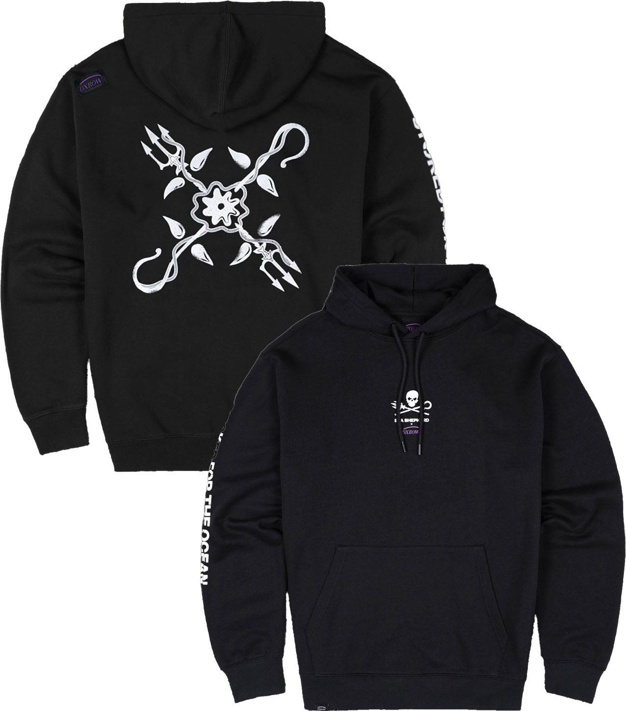 Sweat à capuche en coton biologique - Sfto Fleece Black en Coton - Taille M - Noir