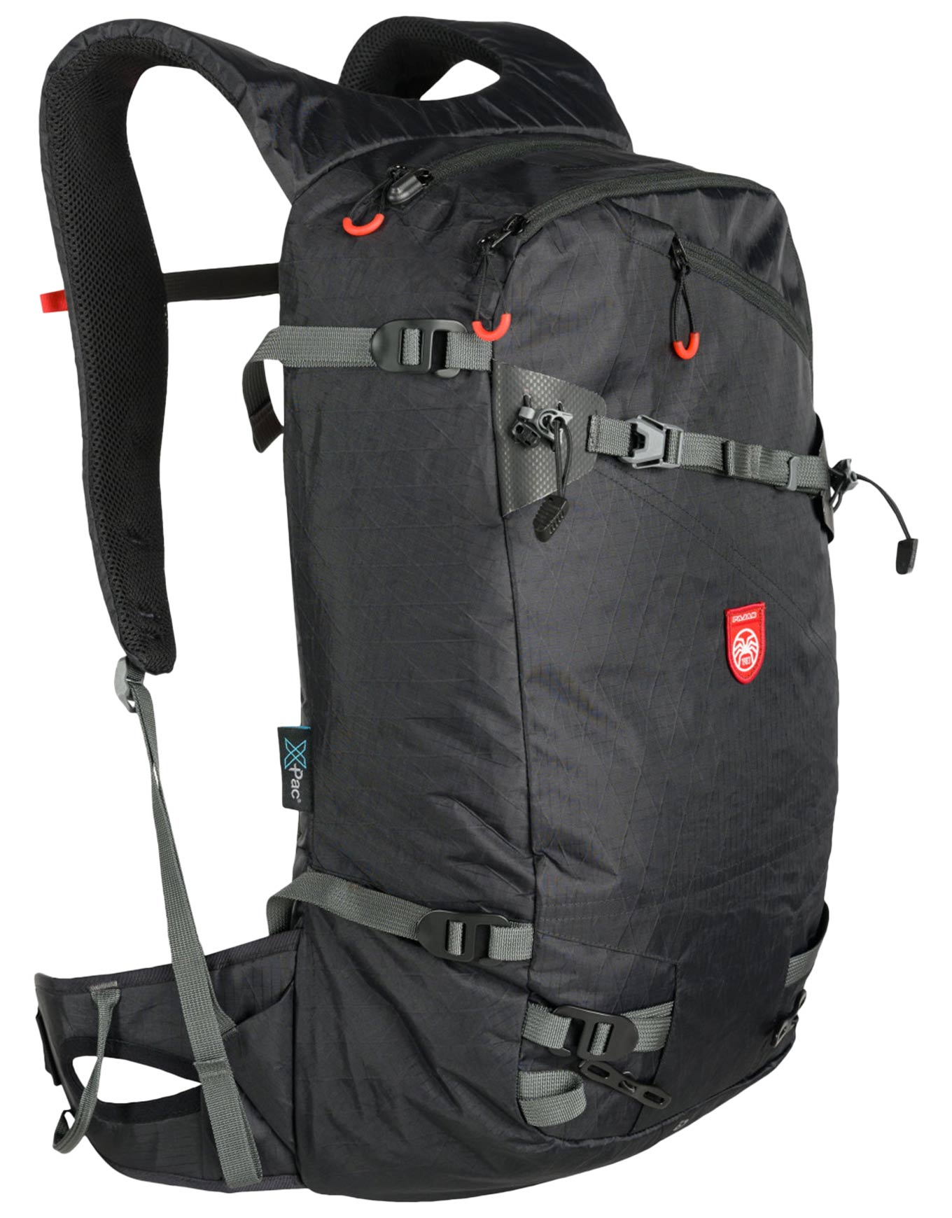 Skitouren- und Bergsteigerrucksack Extreme Black schwarz