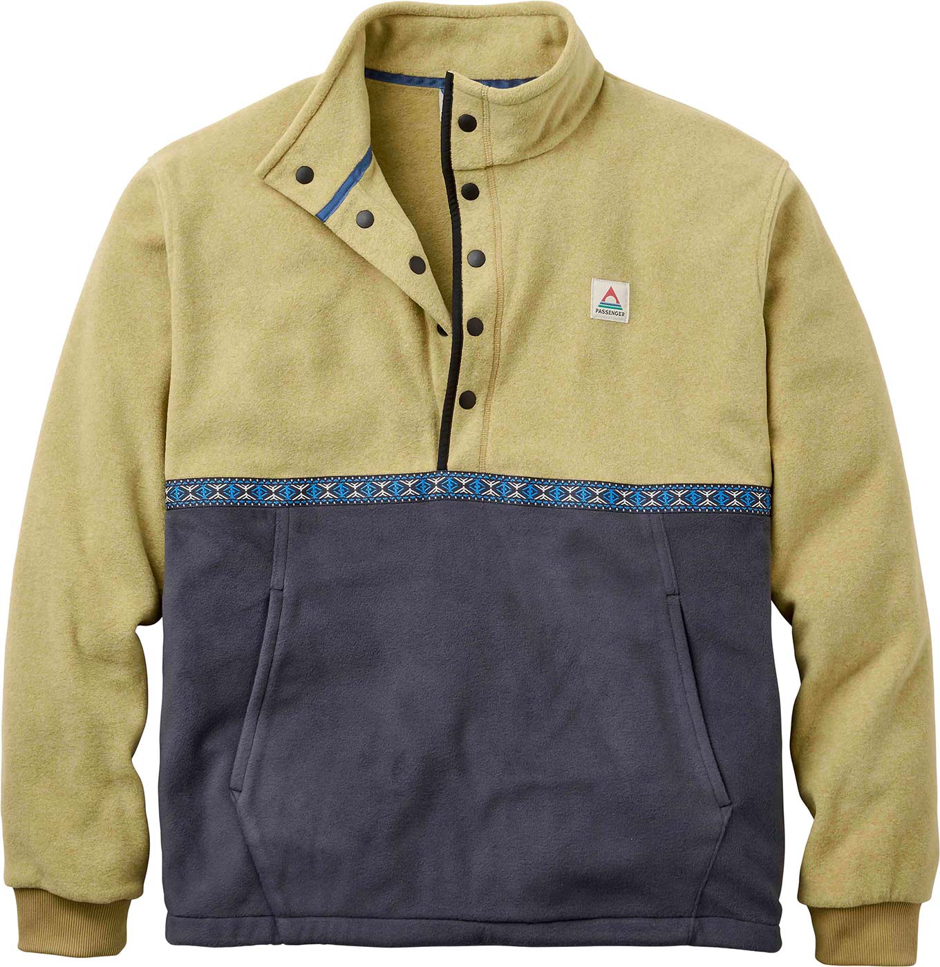 Polaire à col boutonné en Polartec® - Woodlander Polar Fleece Warm Beige Marl Charcoal - Taille L