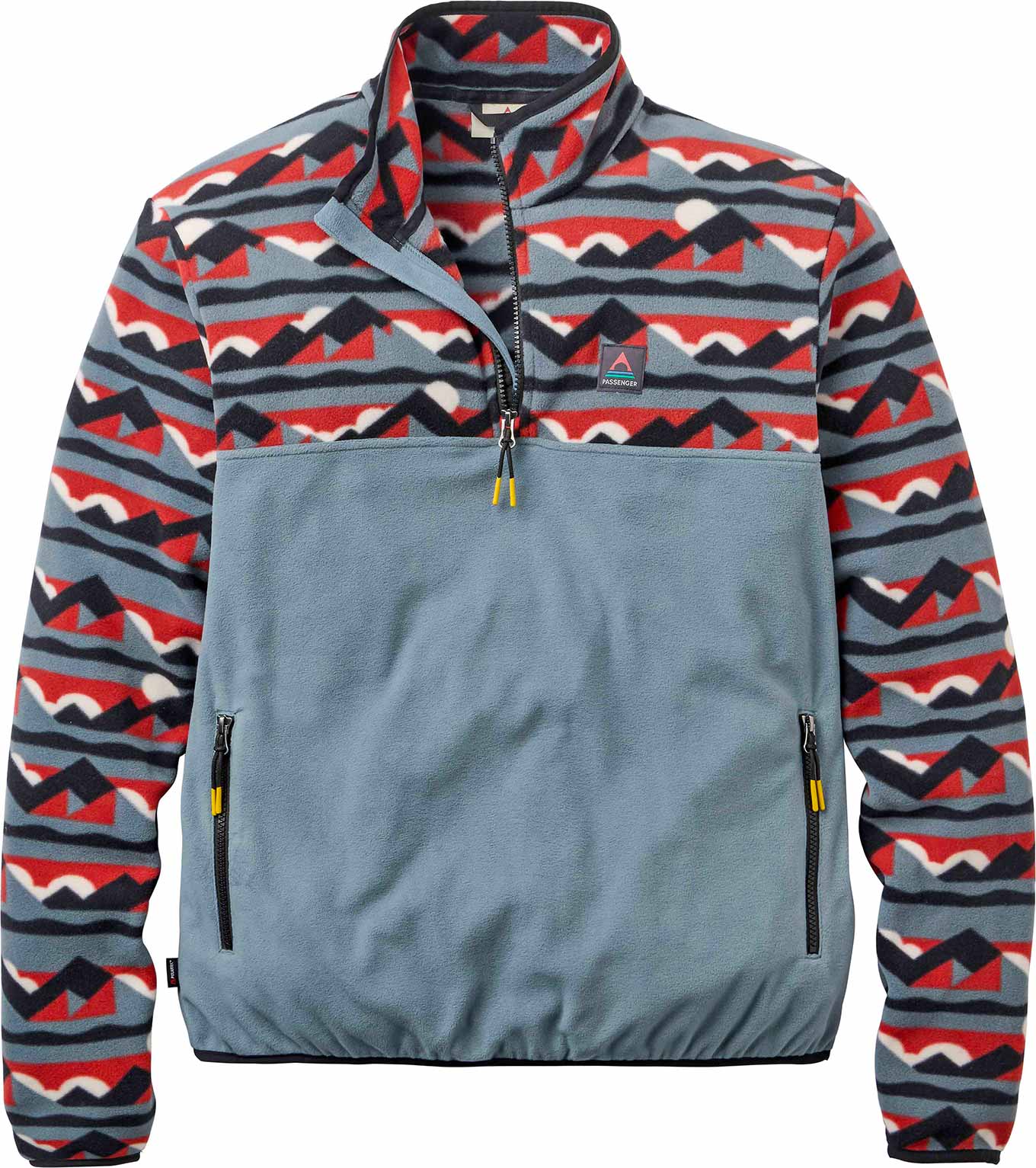 Polaire recyclée à col zippé - Set Off Recycled Polar 1/4 Zip Fleece Views Storm Grey - Taille L - Bleu