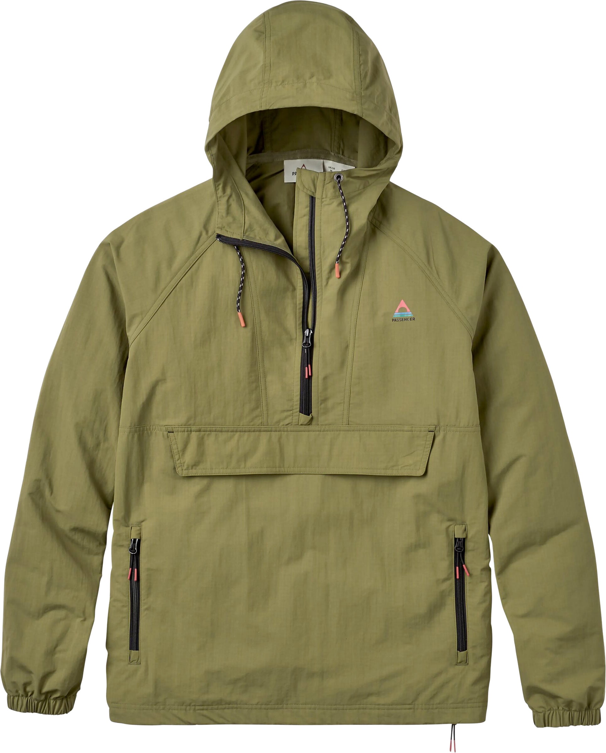 Anorak déperlant zippé - Seek Out Water Resistant Anorak Khaki - Taille M - Kaki