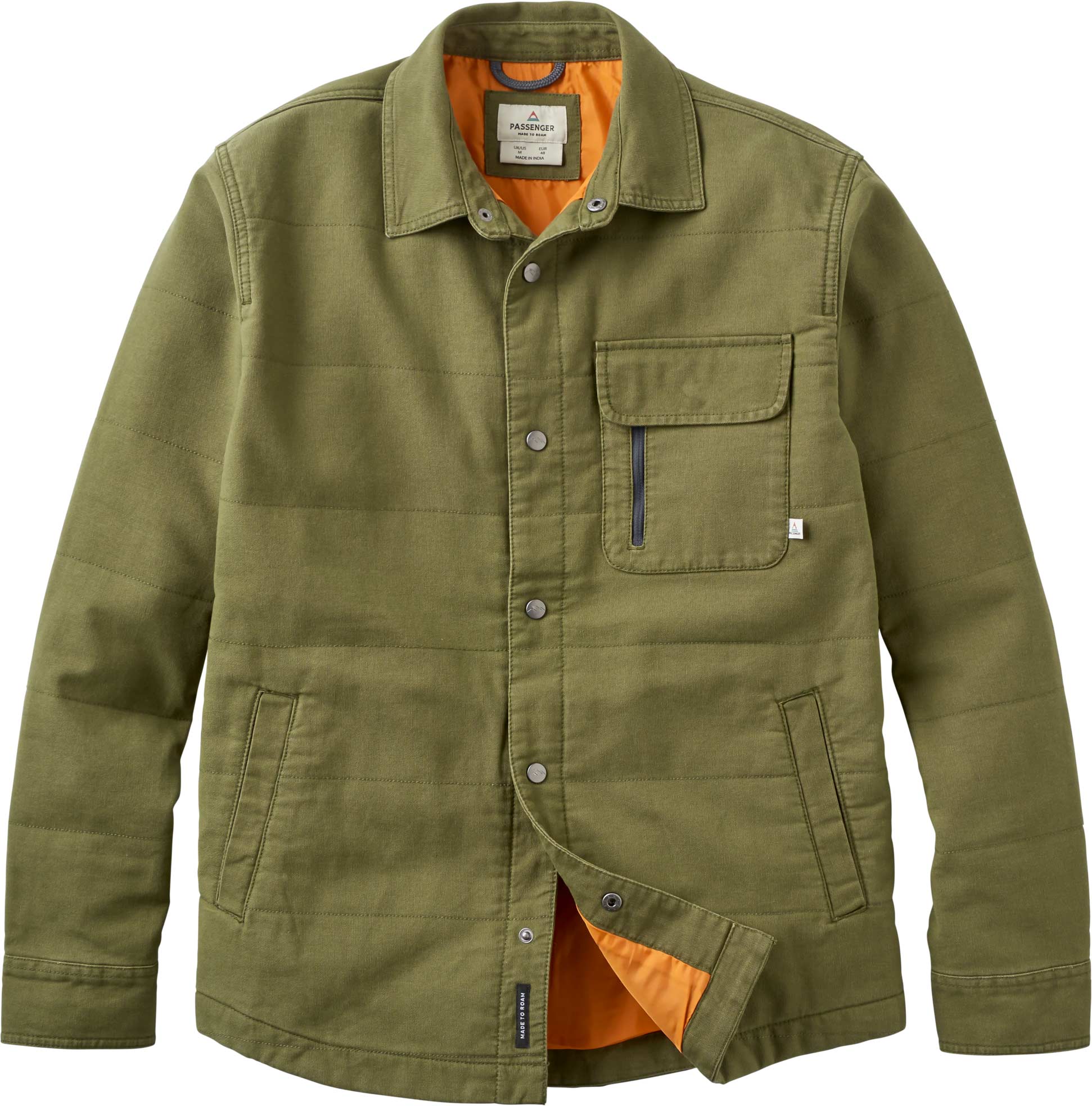 Surchemise en coton doublée - Taranaki Canvas Quilted Overshirt Khaki en Coton - Taille XL - Kaki