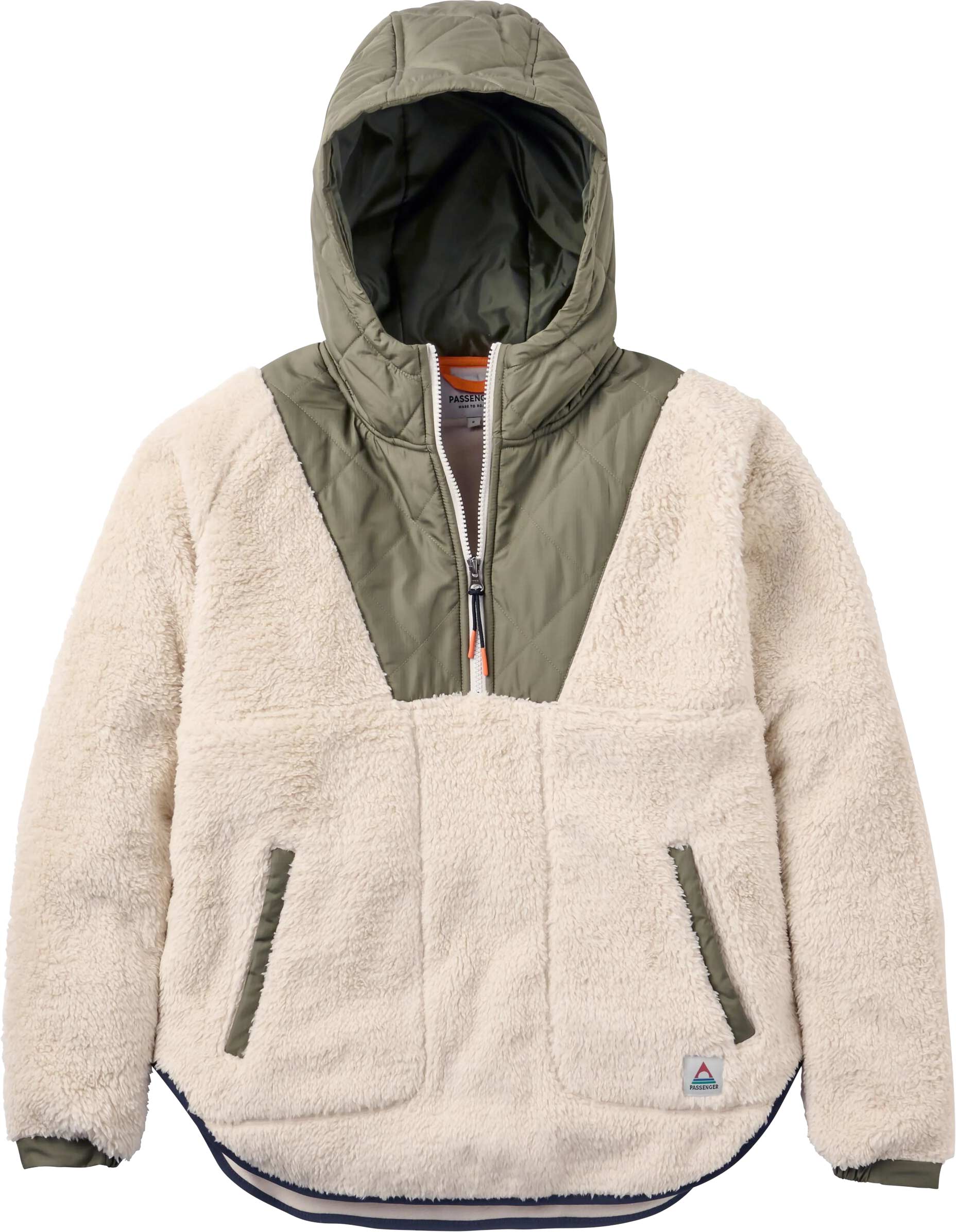 Sweat en sherpa à capuche - Beaumont Recycled Sherpa Hooded Fleece 2.0 W Vintage White - Taille M - Beige