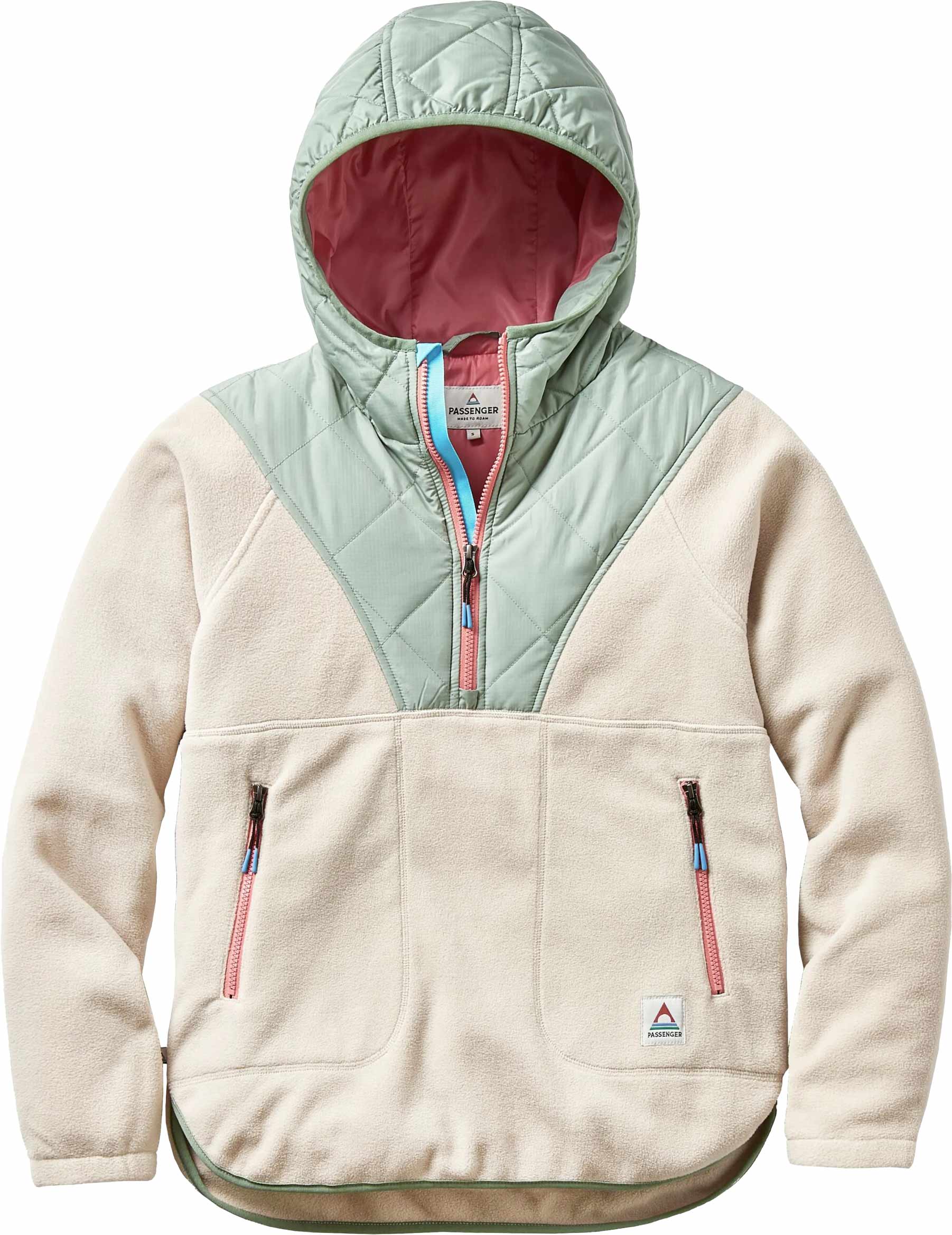 Polaire à col zippé - Juana Recycled Polar Hooded Fleece W Oatmeal - Taille M - Beige