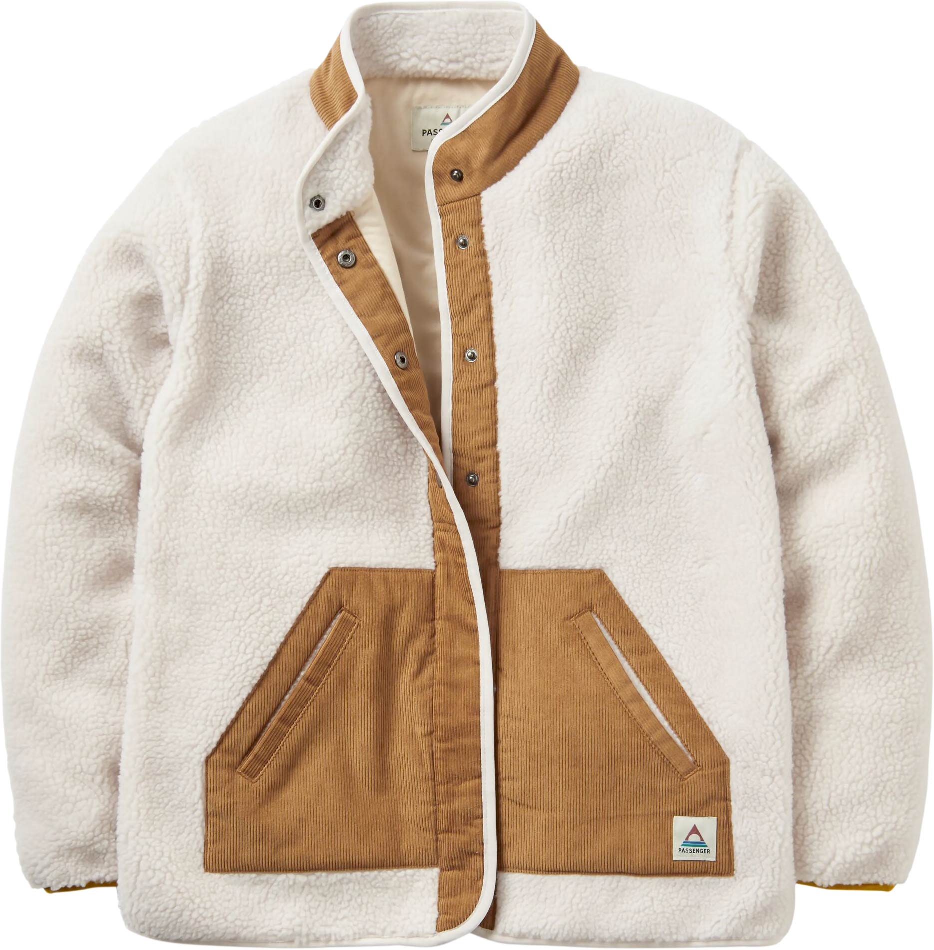 Pull en sherpa boutonné - Clover Recycled Sherpa Fleece W Vintage White en Laine - Taille XS - Beige