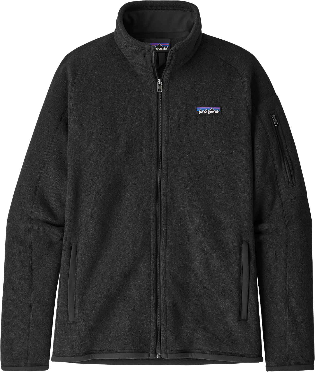 Fleecepulli aus recycelten Materialien W's Better Sweater Jkt Black für Damen Größe XS schwarz
