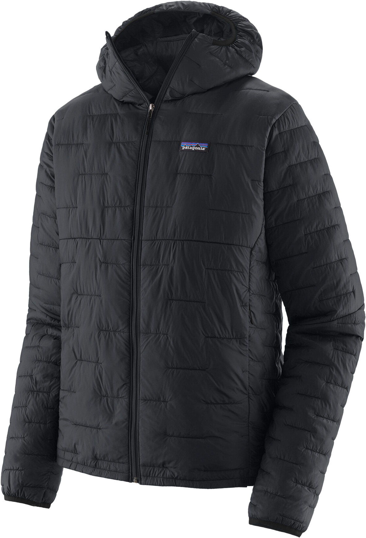 Leichte Isolationsjacke M's Micro Puff Hoody Black für Herren Größe S schwarz