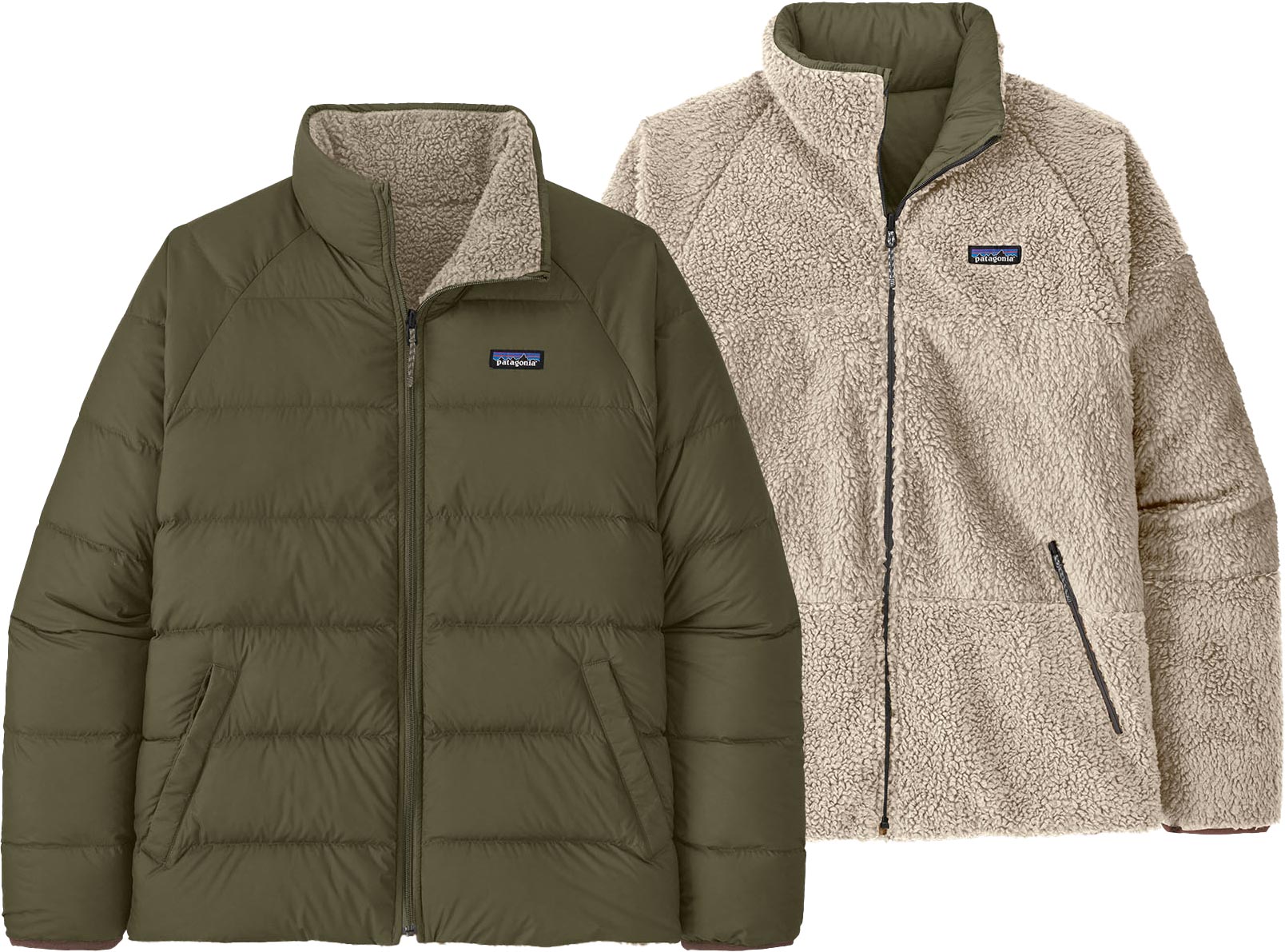 Veste réversible en duvet - M's Reversible Silent Down Jkt Basin Green - Taille M - Vert