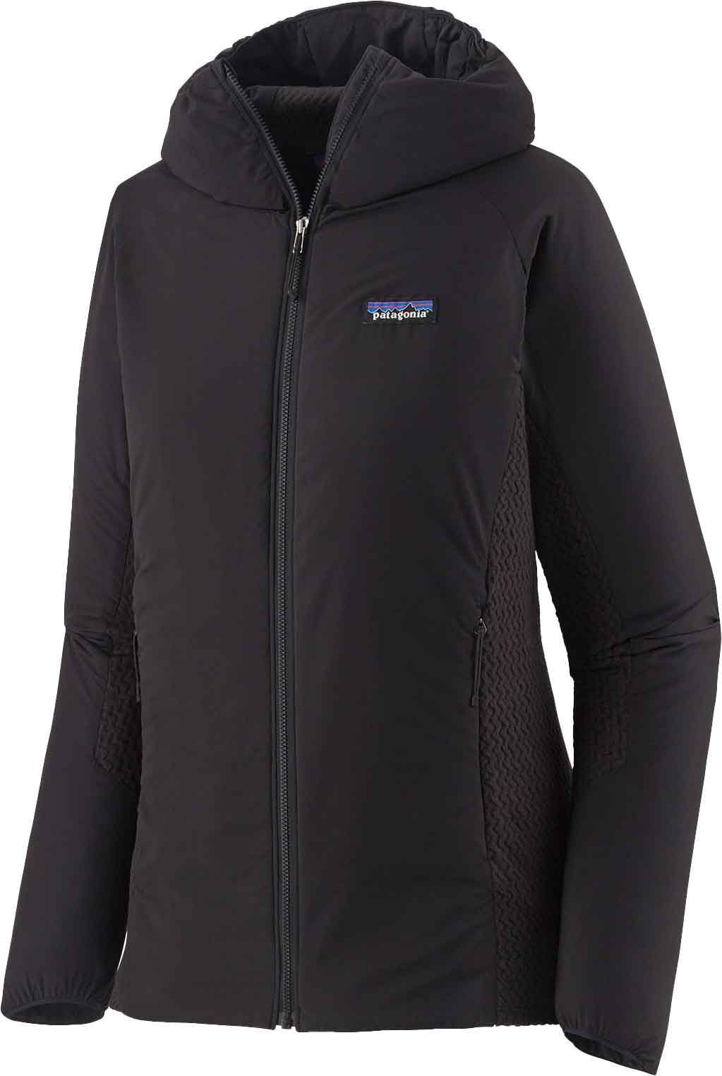 Atmungsaktive Daunenjacke W's Nano-Air Light Hybrid Hoody Black für Damen Größe L schwarz