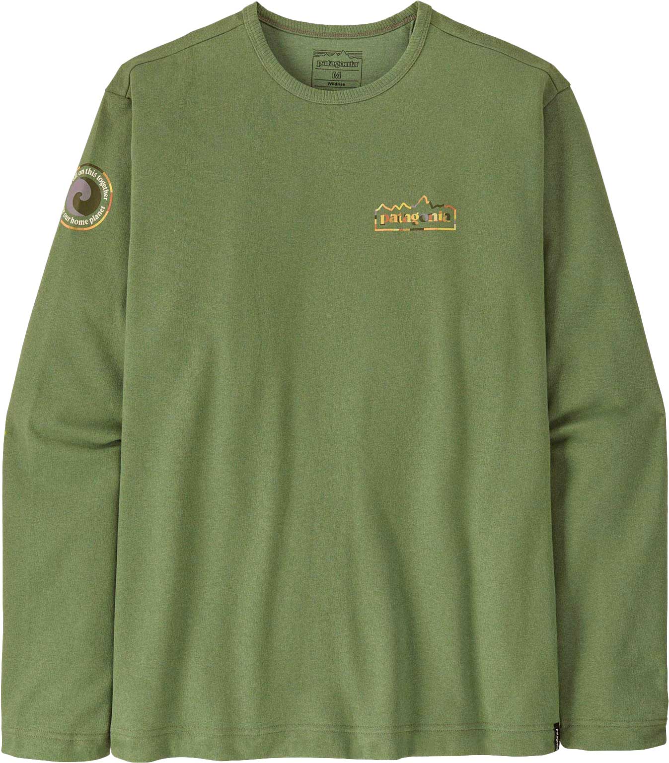 Sweat sans capuche en matière recyclée - M's LW Unity Fitz Wildrise Crew Terrain Green en Coton - Taille S - Vert