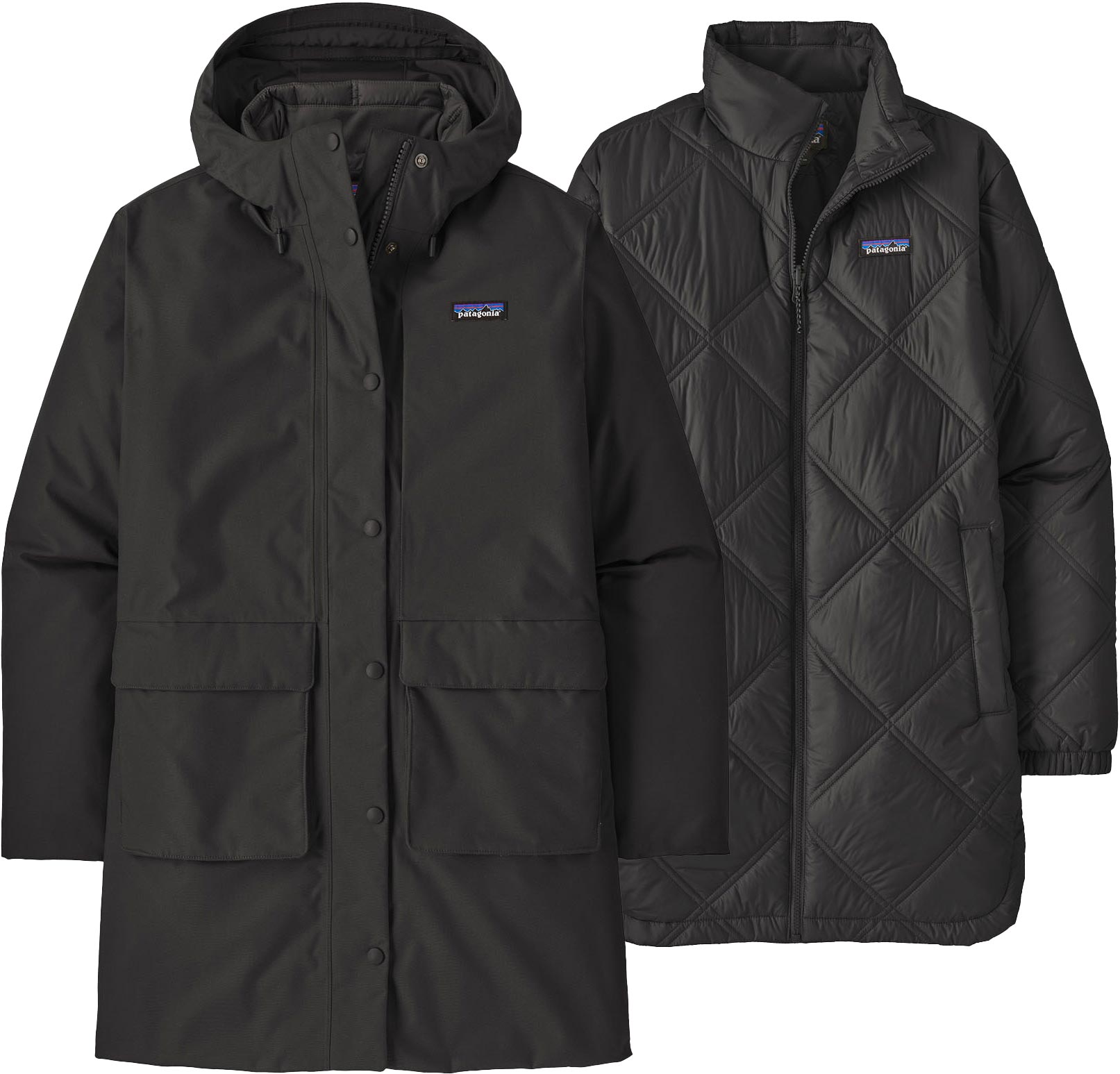 Parka 3 en 1 - W's Pine Bank 3-in-1 Parka Black - Taille S - Noir