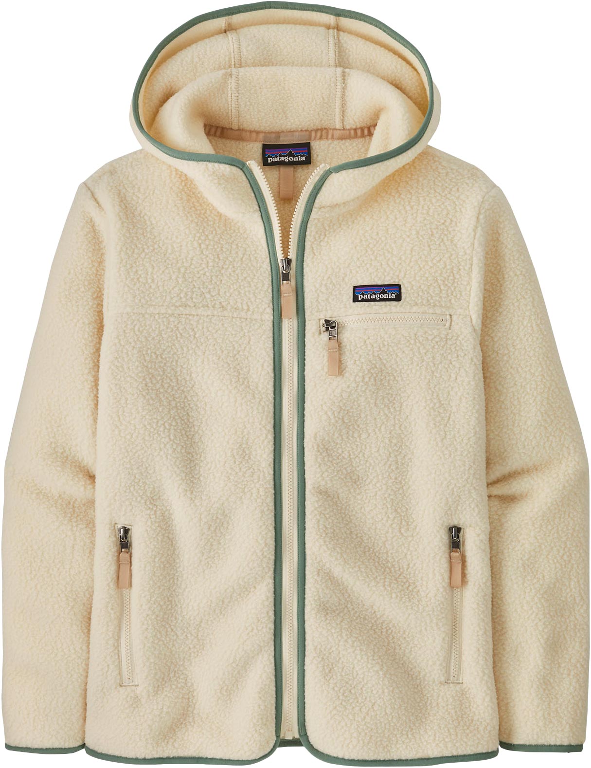 Veste en Polartec® - W's Retro Pile Hoody Natural w/Ellwood Green - Taille S - Beige
