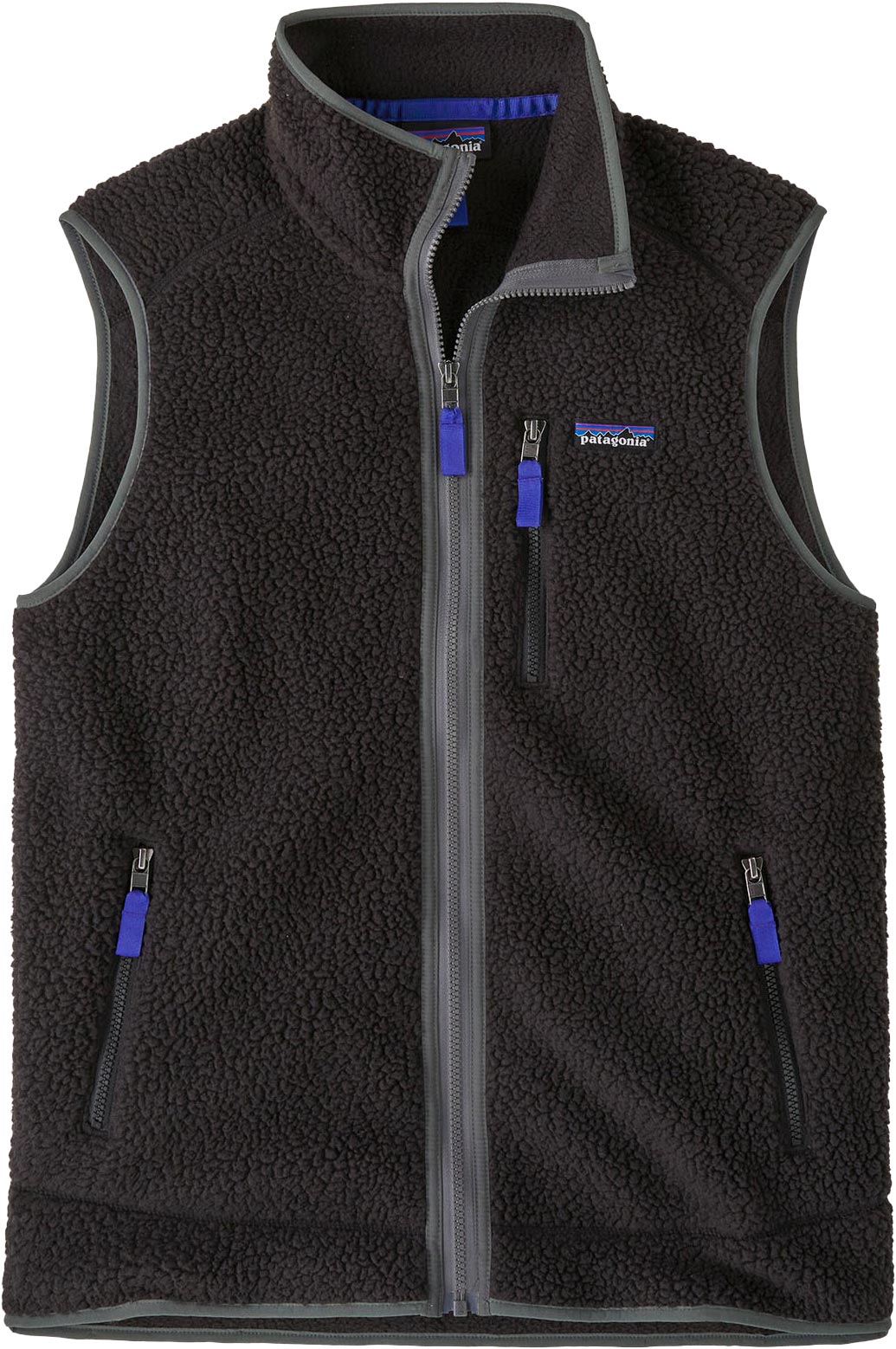 Polaire sans manches en Polartec® - M's Retro Pile Vest Black w/Forge Grey - Taille XL - Noir