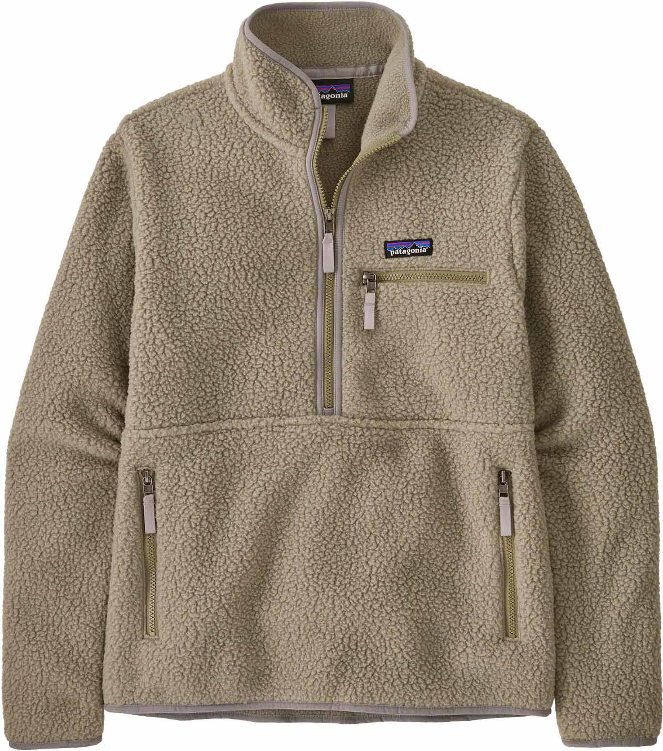 Polaire demi-zippée en Polartec® - W's Retro Pile Marsupial River Rock Green - Taille XS - Beige