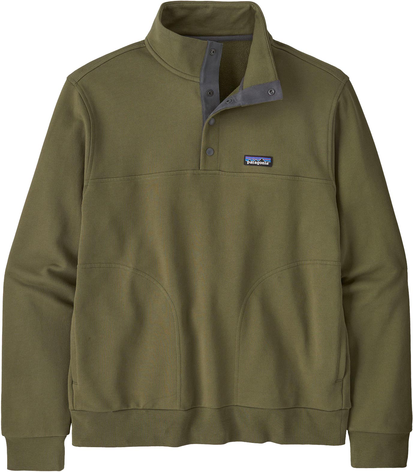 Polaire en coton biologique - M's Daily Snap-T P/O Basin Green en Coton - Taille S - Vert