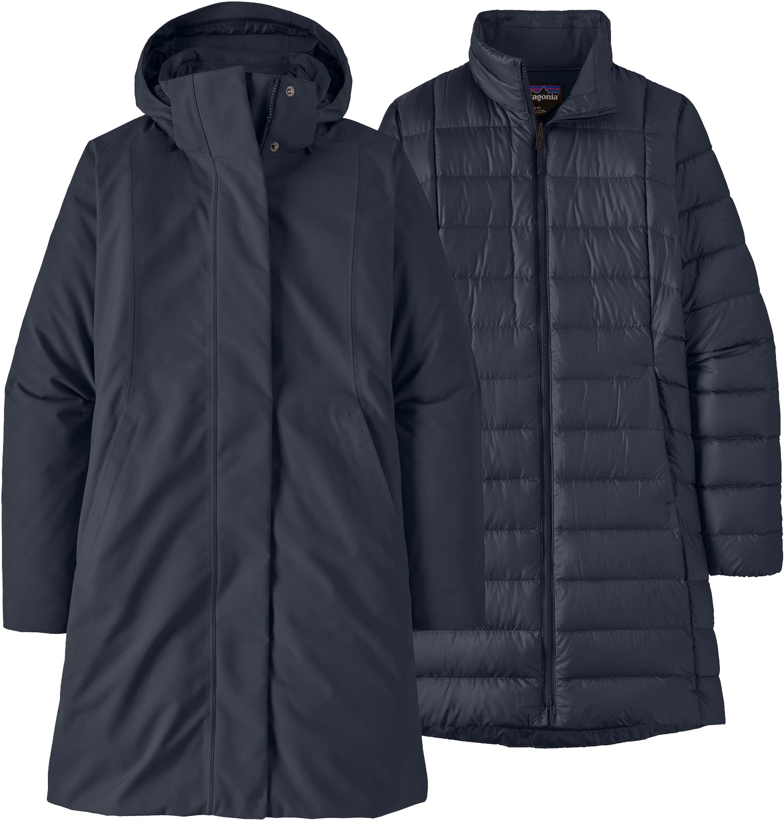 Parka chaude et imperméable - W's Tres 3-in-1 Parka Smolder Blue - Taille XS - Navy